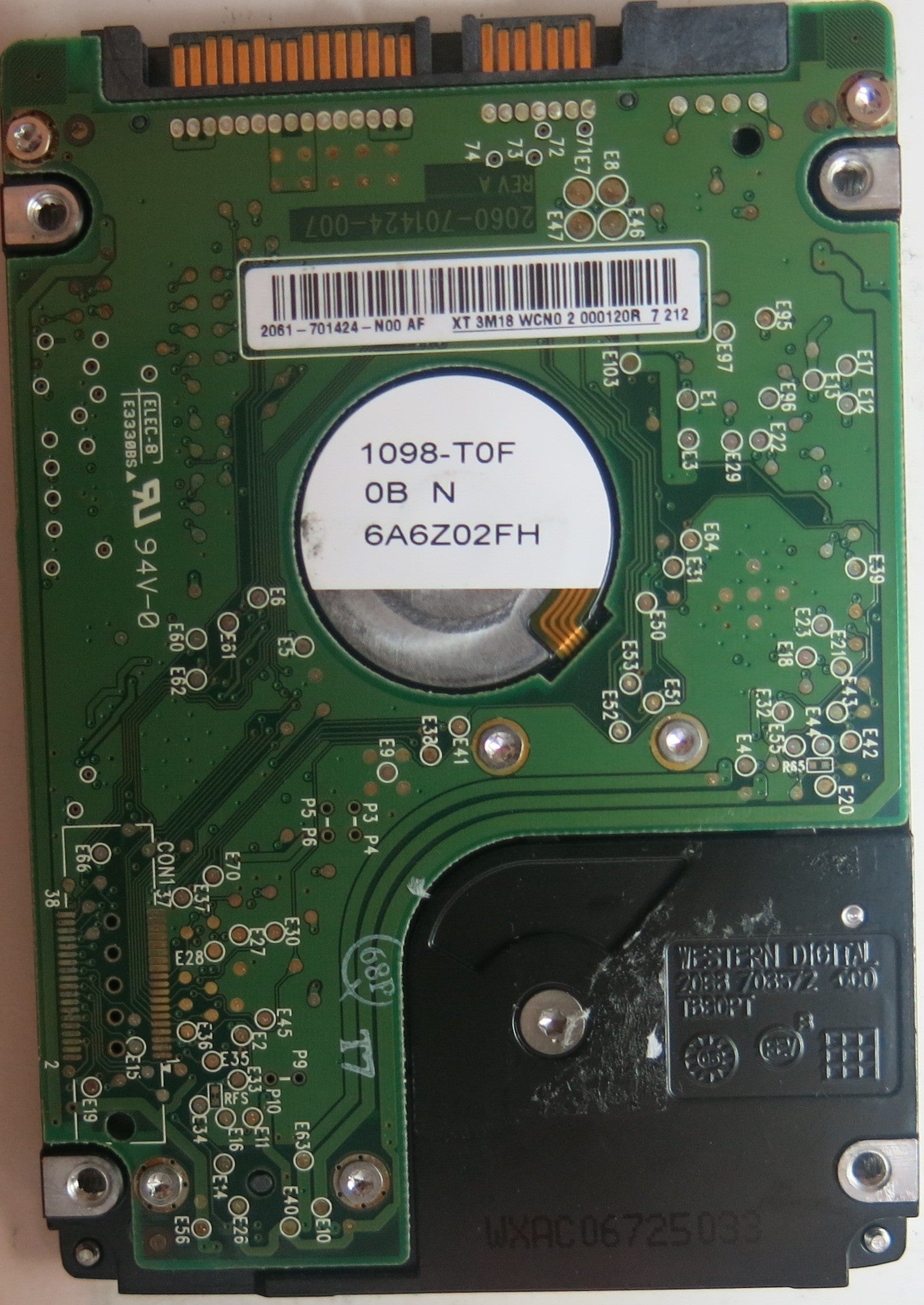WESTERN DIGITAL WD1000BEVS-22LAT0 DCM HCAJHNB 100GB