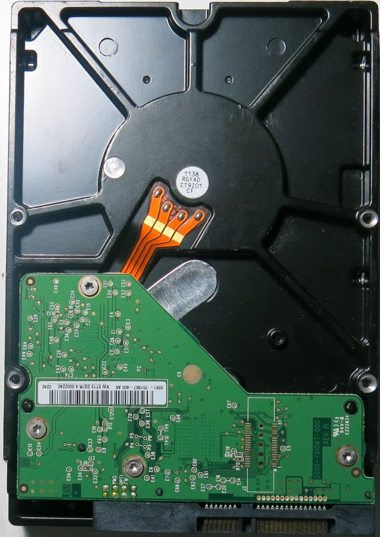 WD1002FBYS-18W8B0 PCB: 2060-701567-000 REV A SERIAL: WMATV4879748 DCM HBRNNT2CB FW HBRNNT2CB 1.0TB