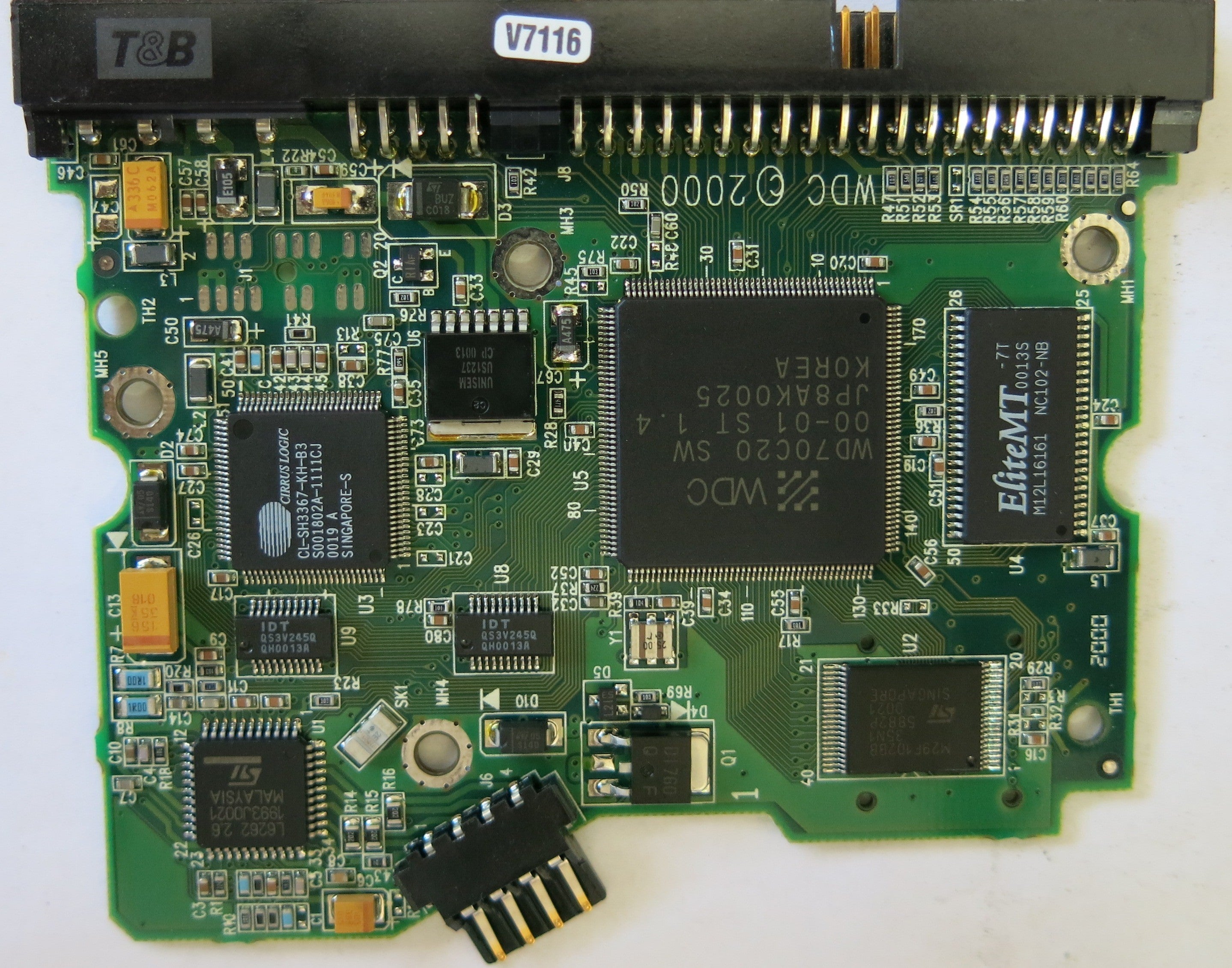 WESTERN DIGITAL WD102BB-75BCB0 2060-001047-001 REV A PCB