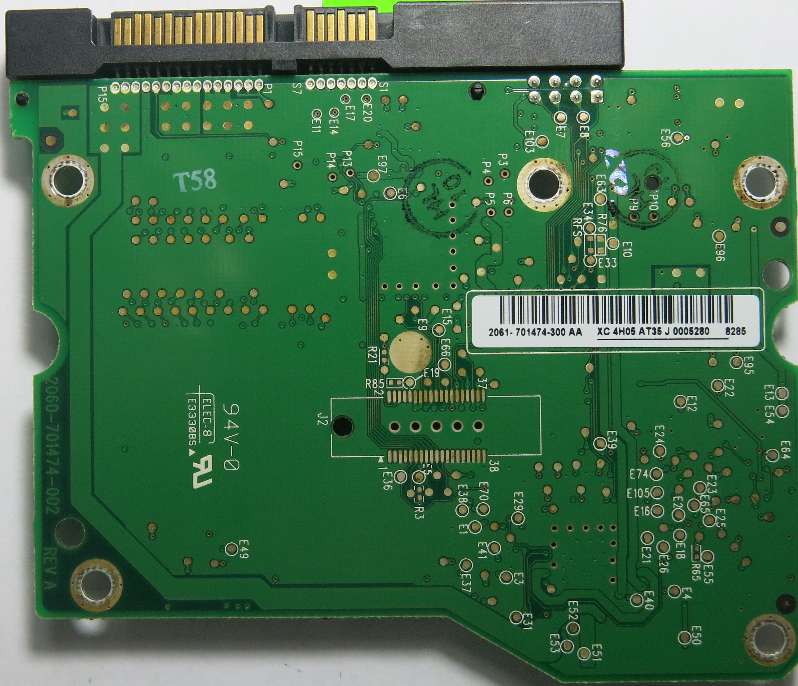 WESTERN DIGITAL WD10EACS-00ZJB0 2060-701474-002 REV A PCB
