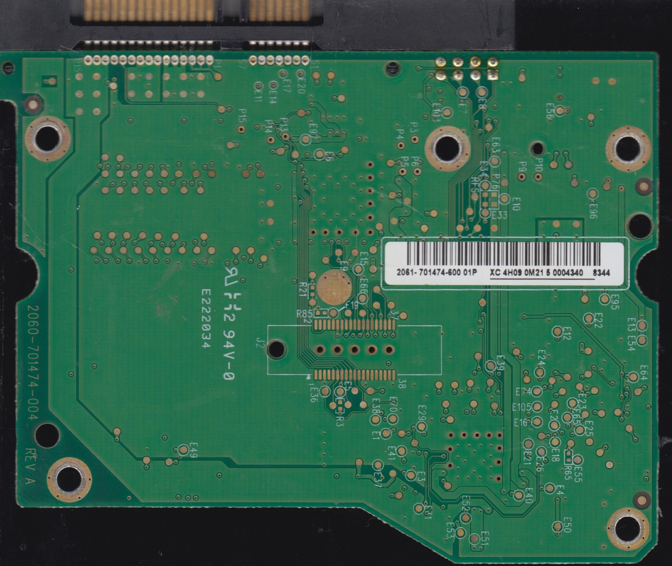 WESTERN DIGITAL WD10EACS-00ZJB0 2060-701474-004 REV A PCB