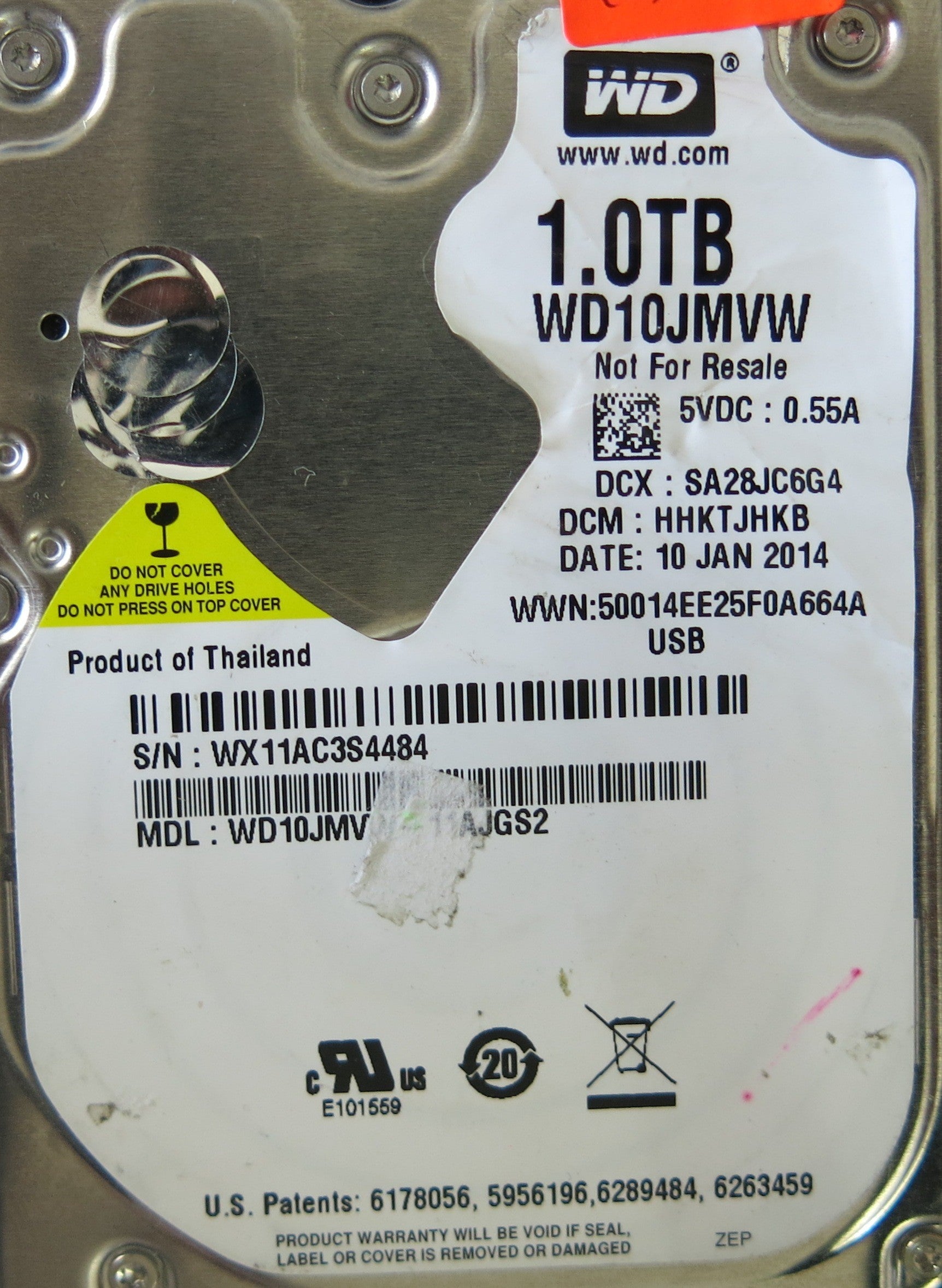 WESTERN DIGITAL WD10JMV-11AJGS2 DCM HHKTJHKB 2060-771801-002 REV A PCB