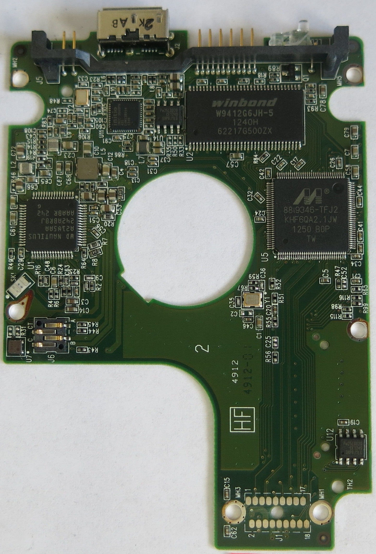 WESTERN DIGITAL WD10JMV-11AJGS2 DCM HHKTJHKB 2060-771801-002 REV A PCB