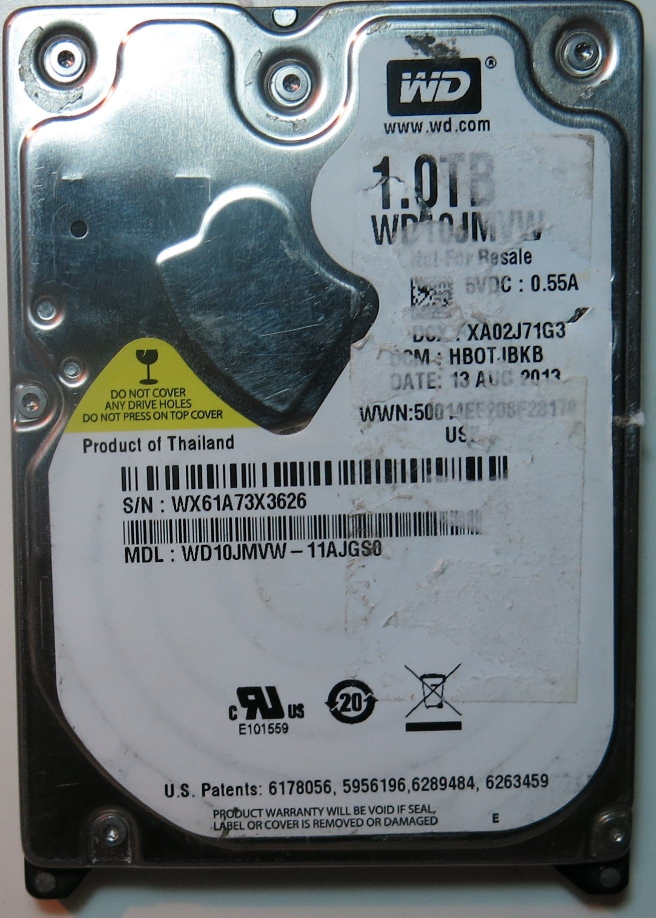 WESTERN DIGITAL WD10JMVW-11AJGS0,  PCB