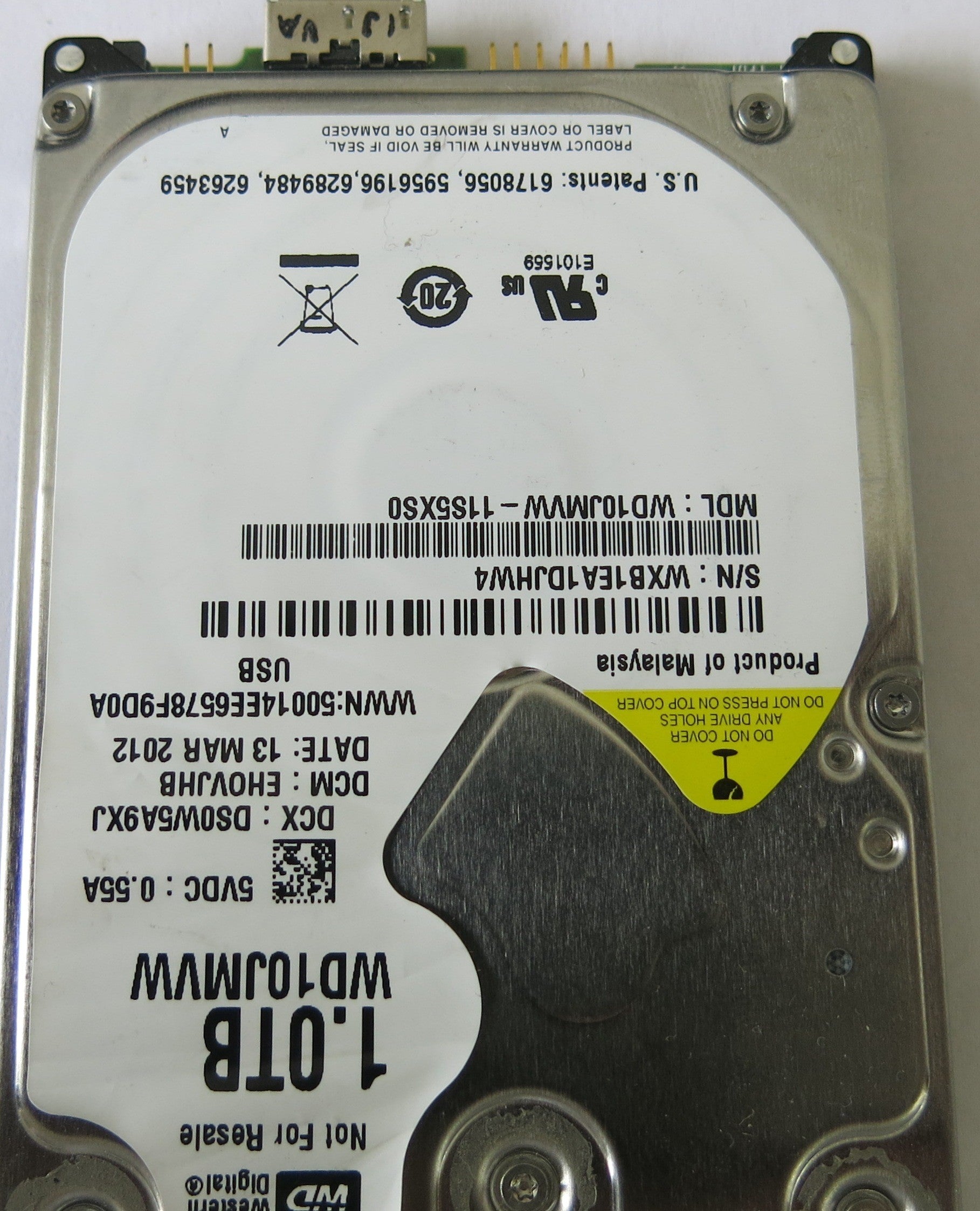 WESTERN DIGITAL WD10JMVW-11S5XS0 2060-771801-002 REV A P1 PCB