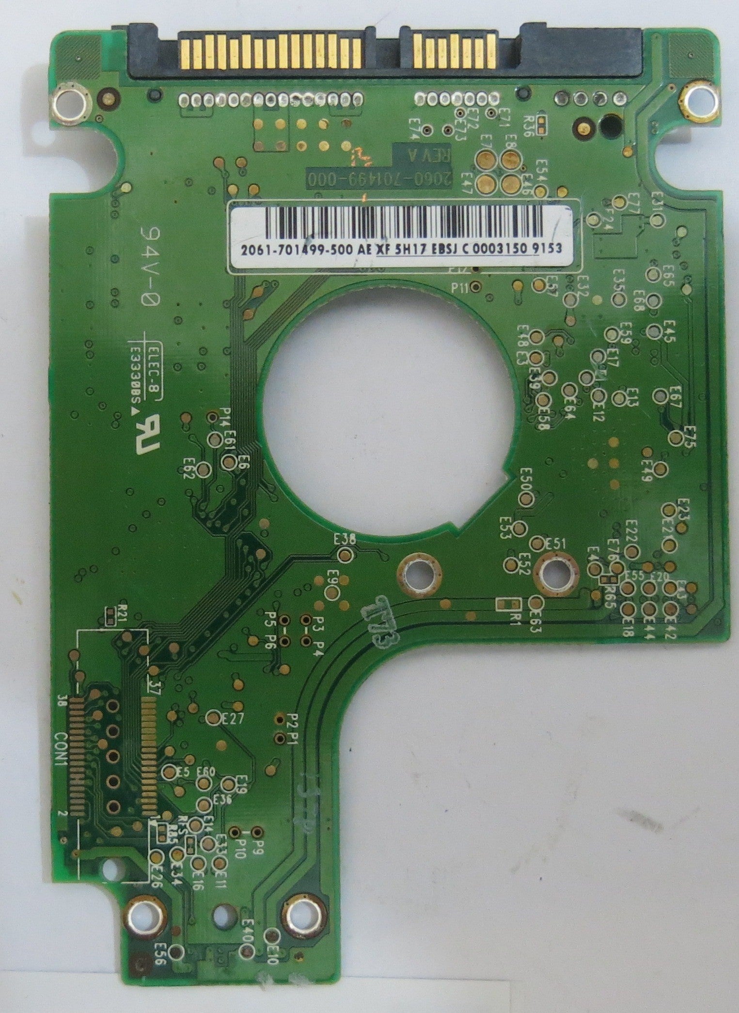 WESTERN DIGITAL WD1200BEVT-75ZCT2 2060-701499-000 REV A PCB