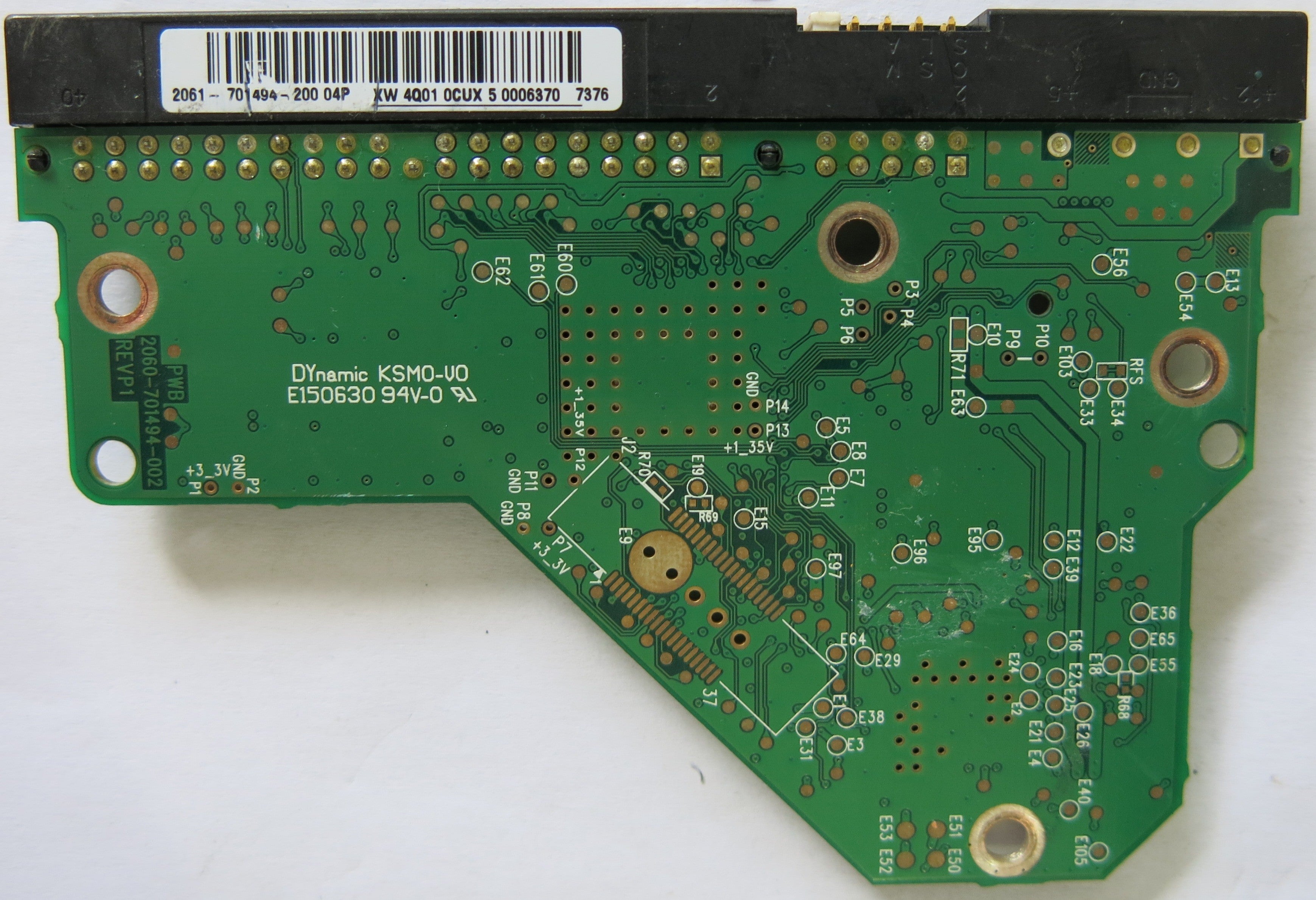 WESTERN DIGITAL WD1600AABB-22PUA0 2060-701494-002 REV P1 PCB