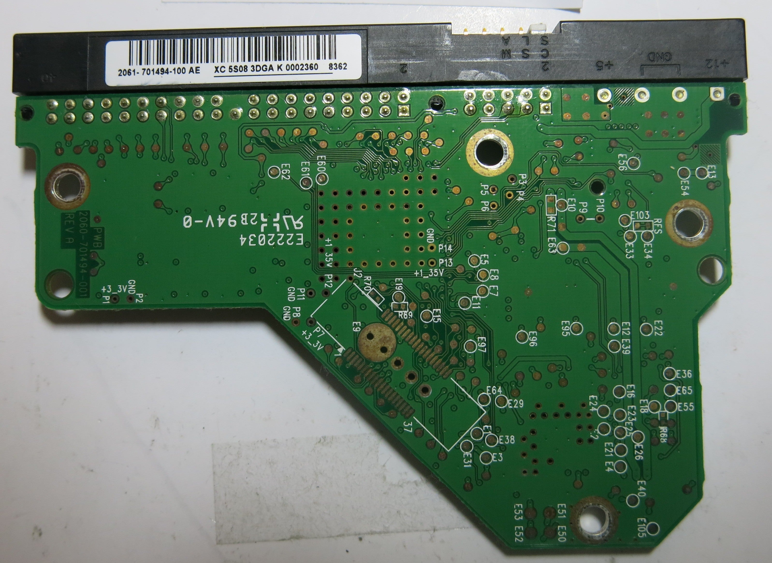 WESTERN DIGITAL WD1600AABB-56PUA0 2060-701494-001 REV A PCB