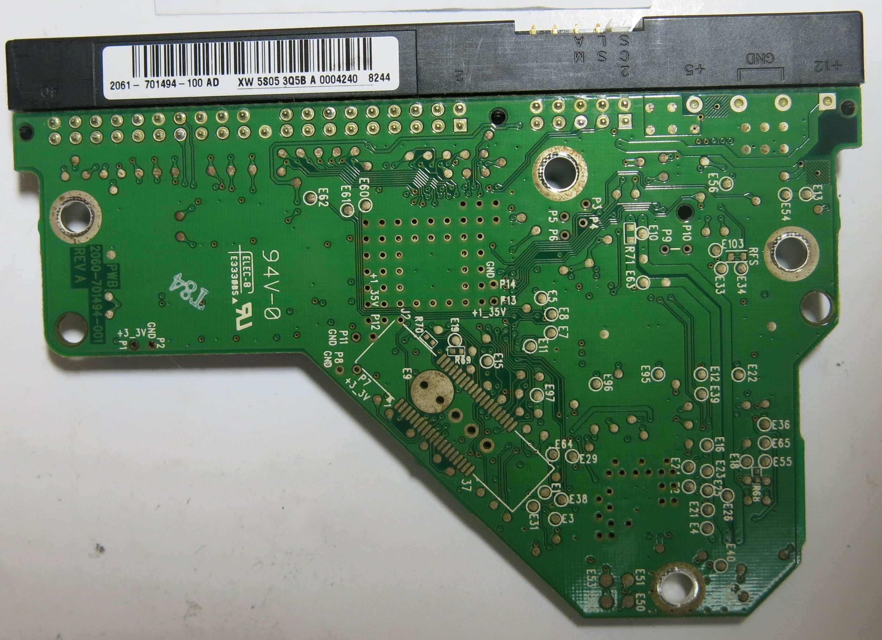 WESTERN DIGITAL WD1600AABB-56PUA0 2060-701494-001 REV A PCB