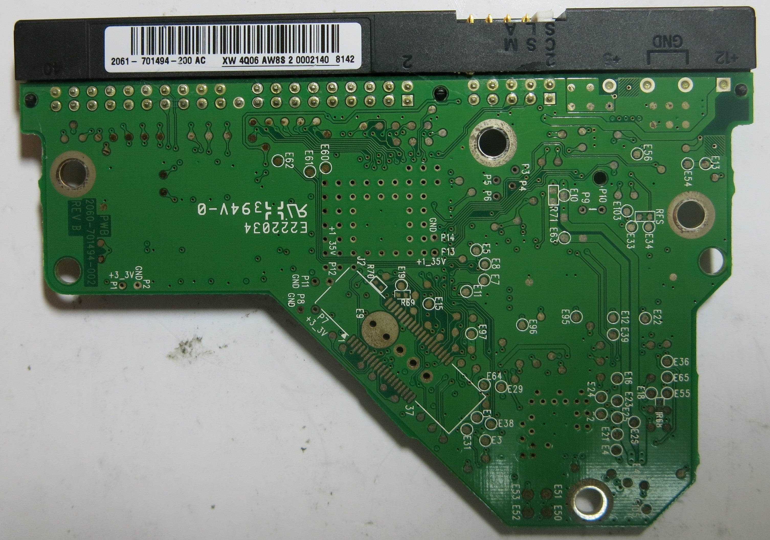 WESTERN DIGITAL WD1600AABB-56PUA0 2060-701494-002 REV A PCB