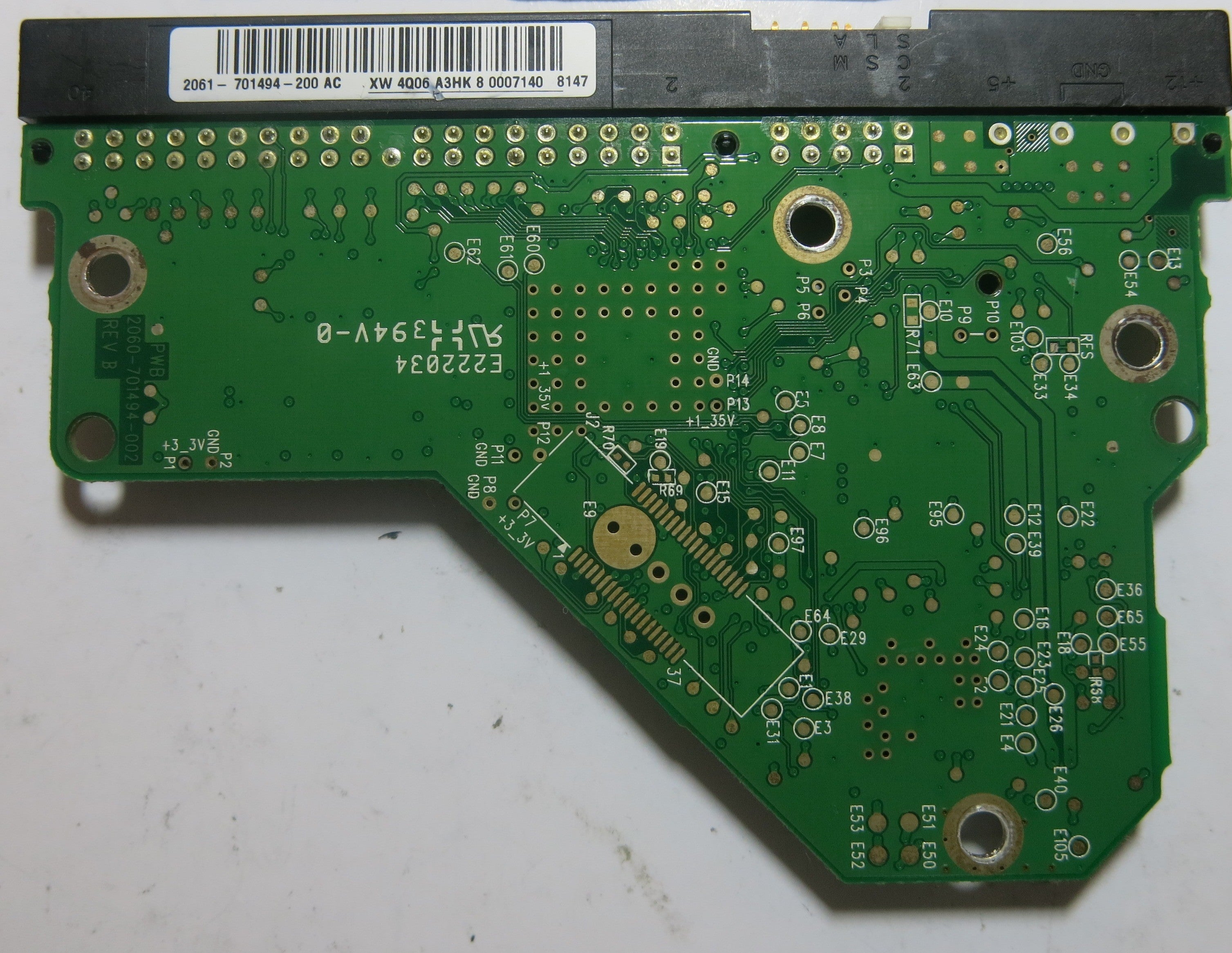 WESTERN DIGITAL WD1600AABB-56PUA0 2060-701494-002 REV B PCB