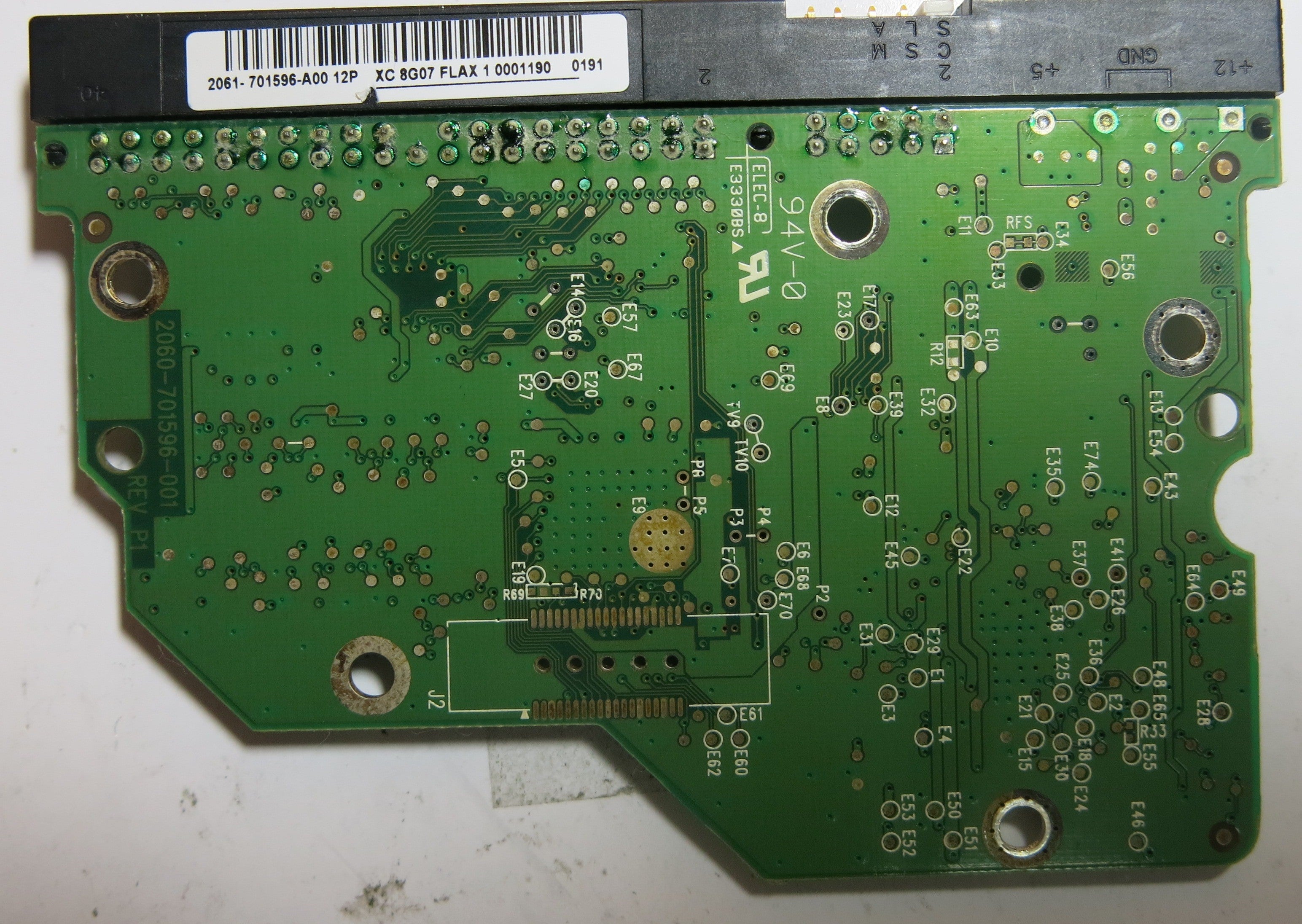 WESTERN DIGITAL WD1600AAJB-56R1A0 2060-701596 REV A  PCB