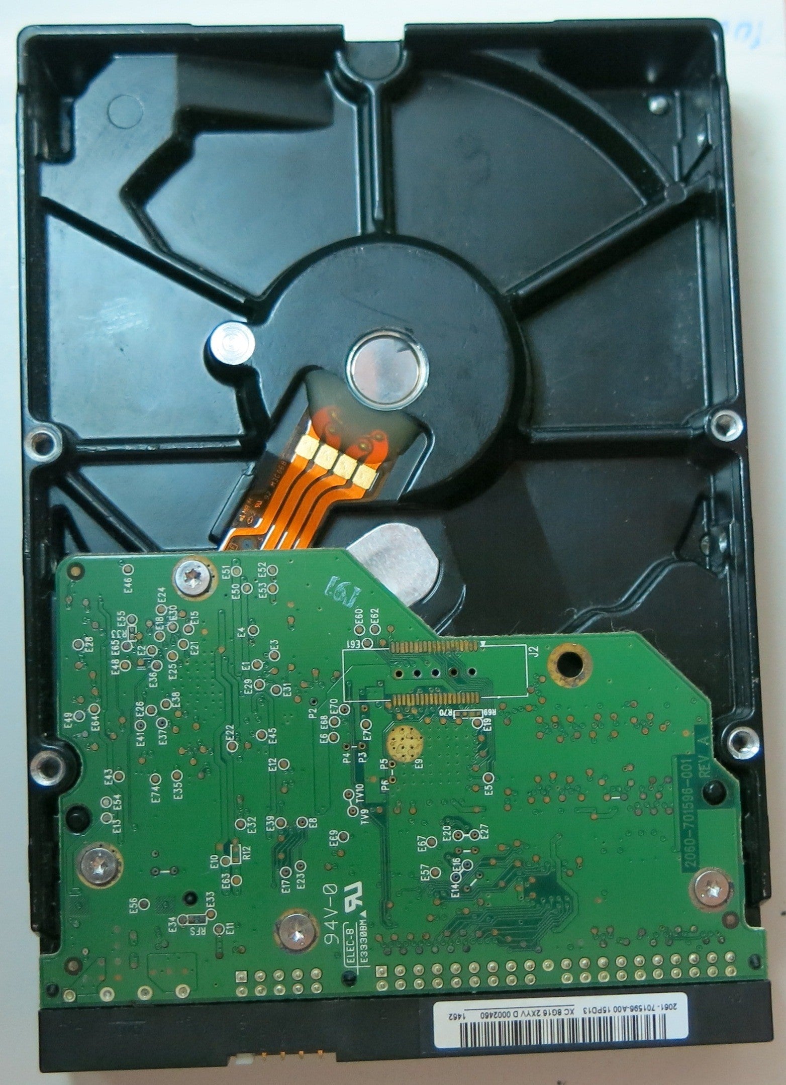 WD1600AAJB-56R1A0 PCB: 2060-701596-001 REV A SERIAL NUMBER: WCAV3E379059 DCM DBRNNT2AHN 160GB