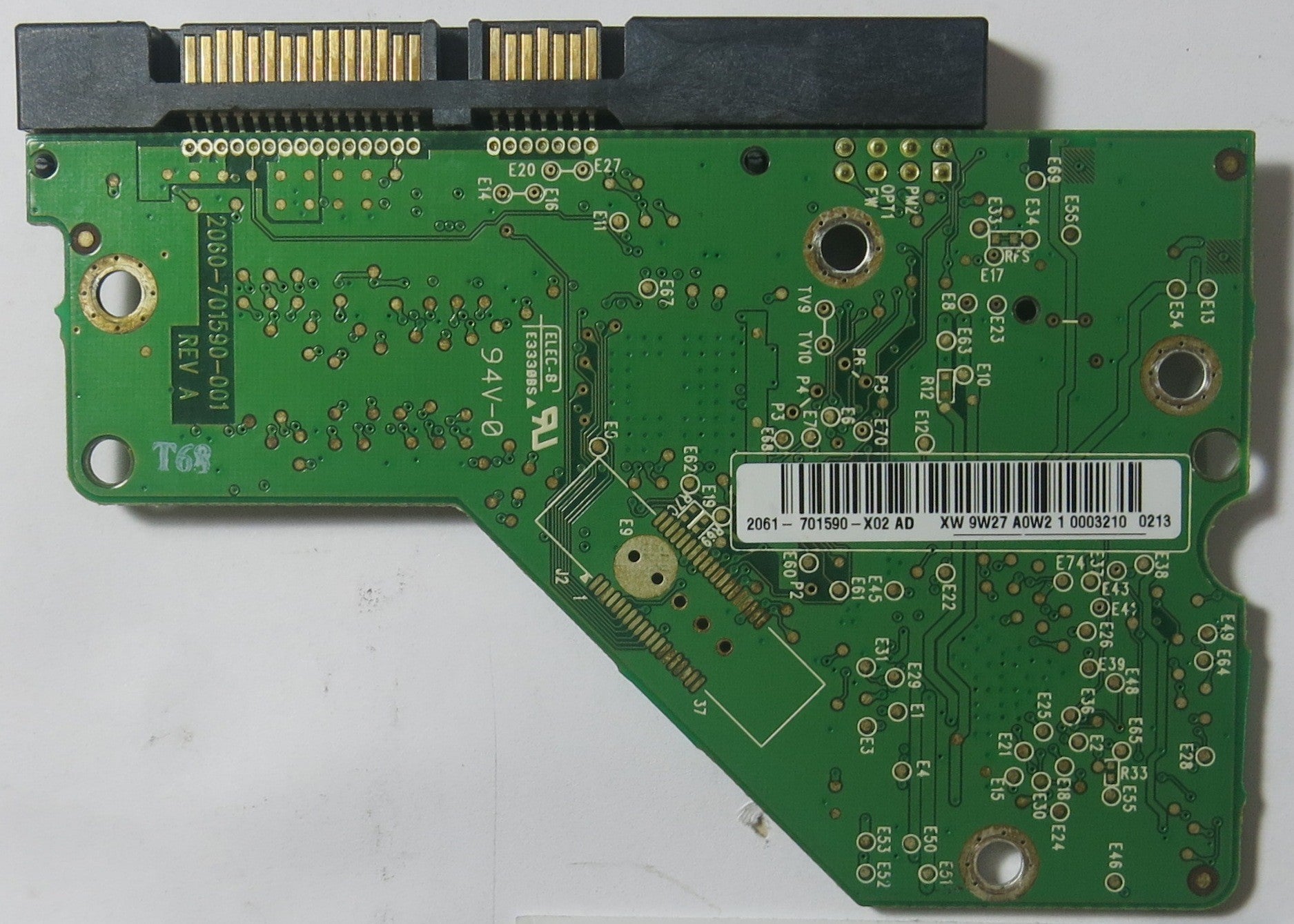 WESTERN DIGITAL WD1600AAJS-00L7A0 DCM DHNNNT2CH 2060-701590-001 REV A PCB