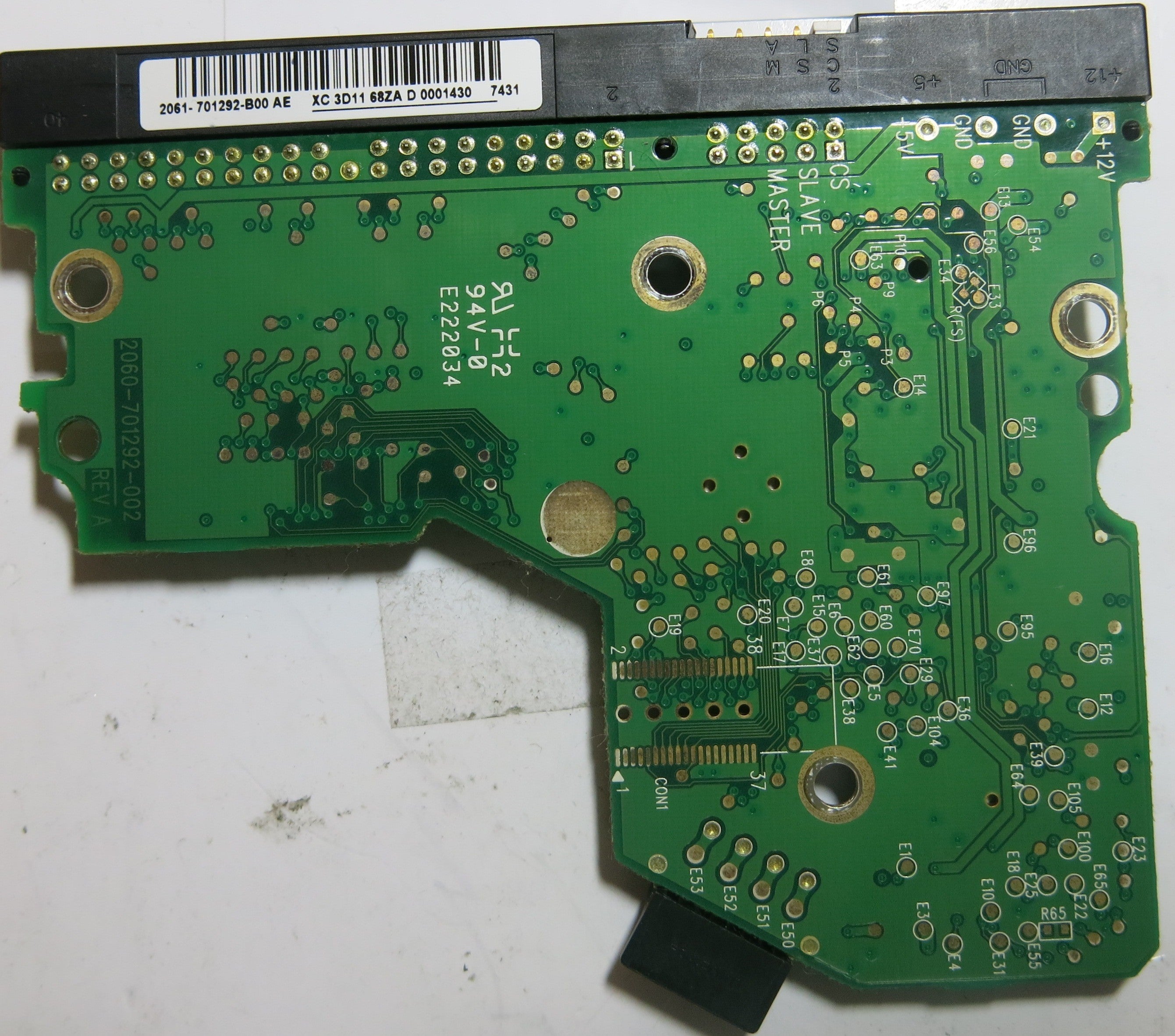 WESTERN DIGITAL WD1600BB-56RDA0 2060-701292-002 REV A PCB