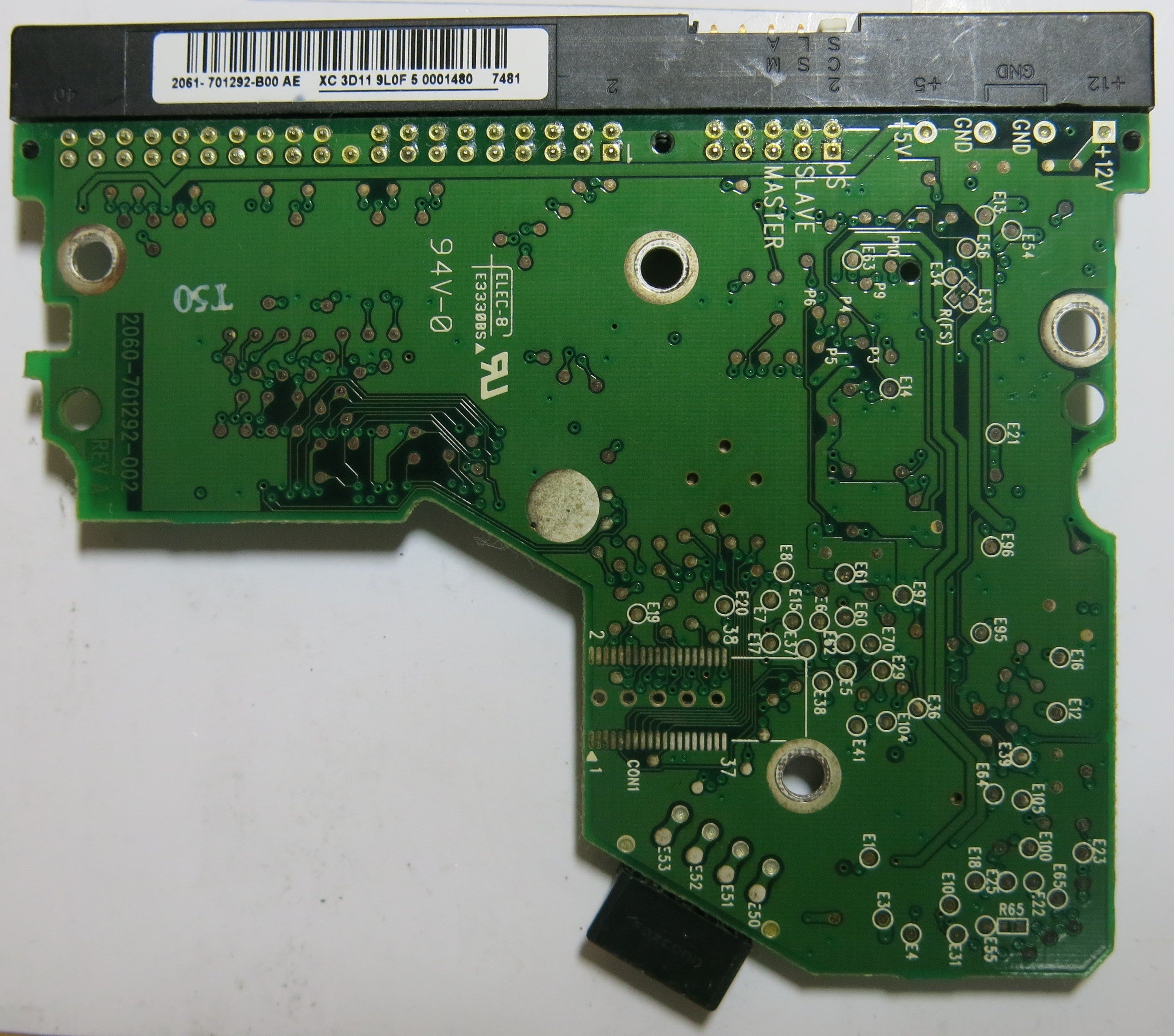 WESTERN DIGITAL WD1600BB-56RDA0 2060-701292-002 REV A PCB