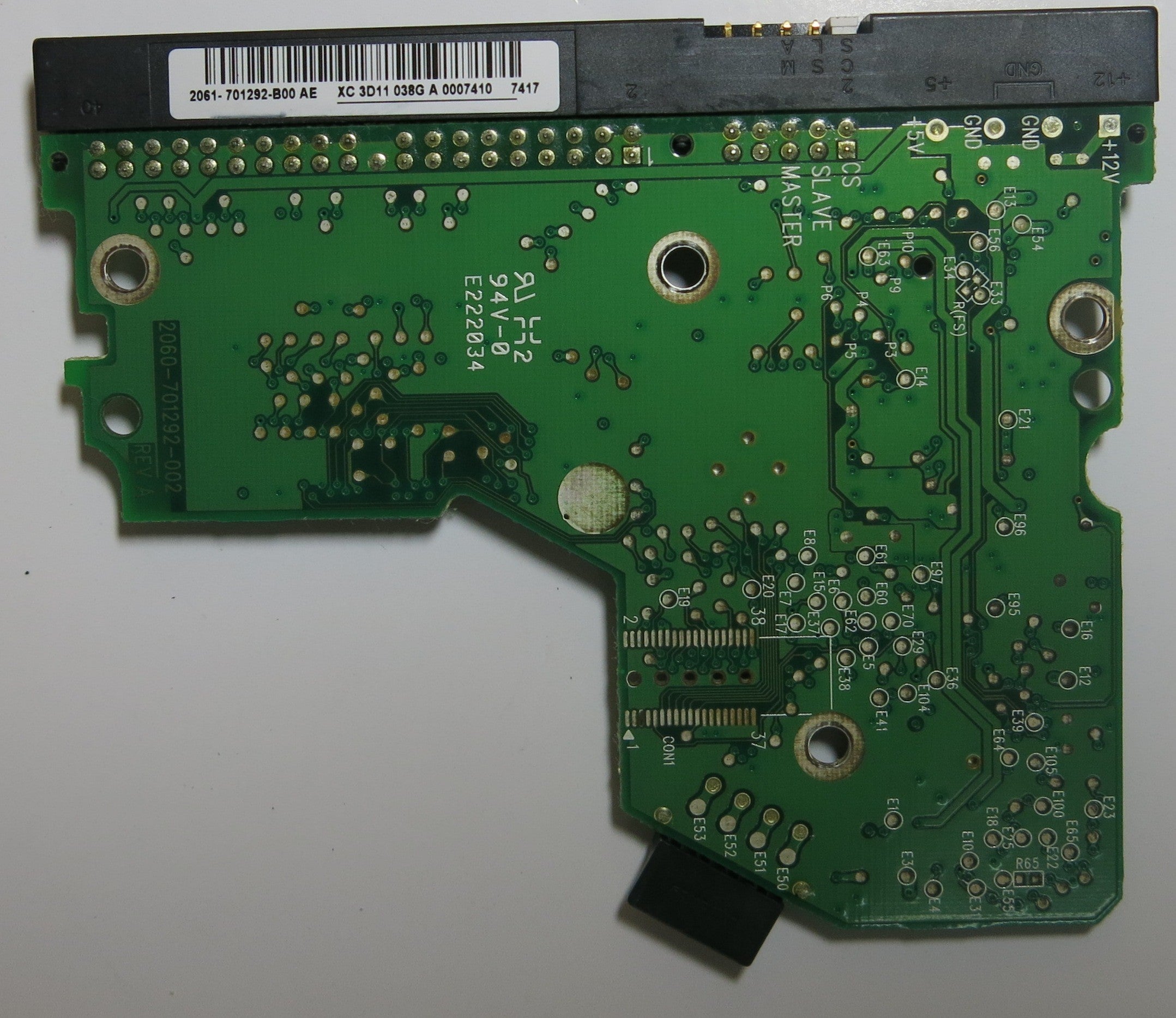 WESTERN DIGITAL WD1600BB-56RDA0 2060-701292-002 REV A PCB