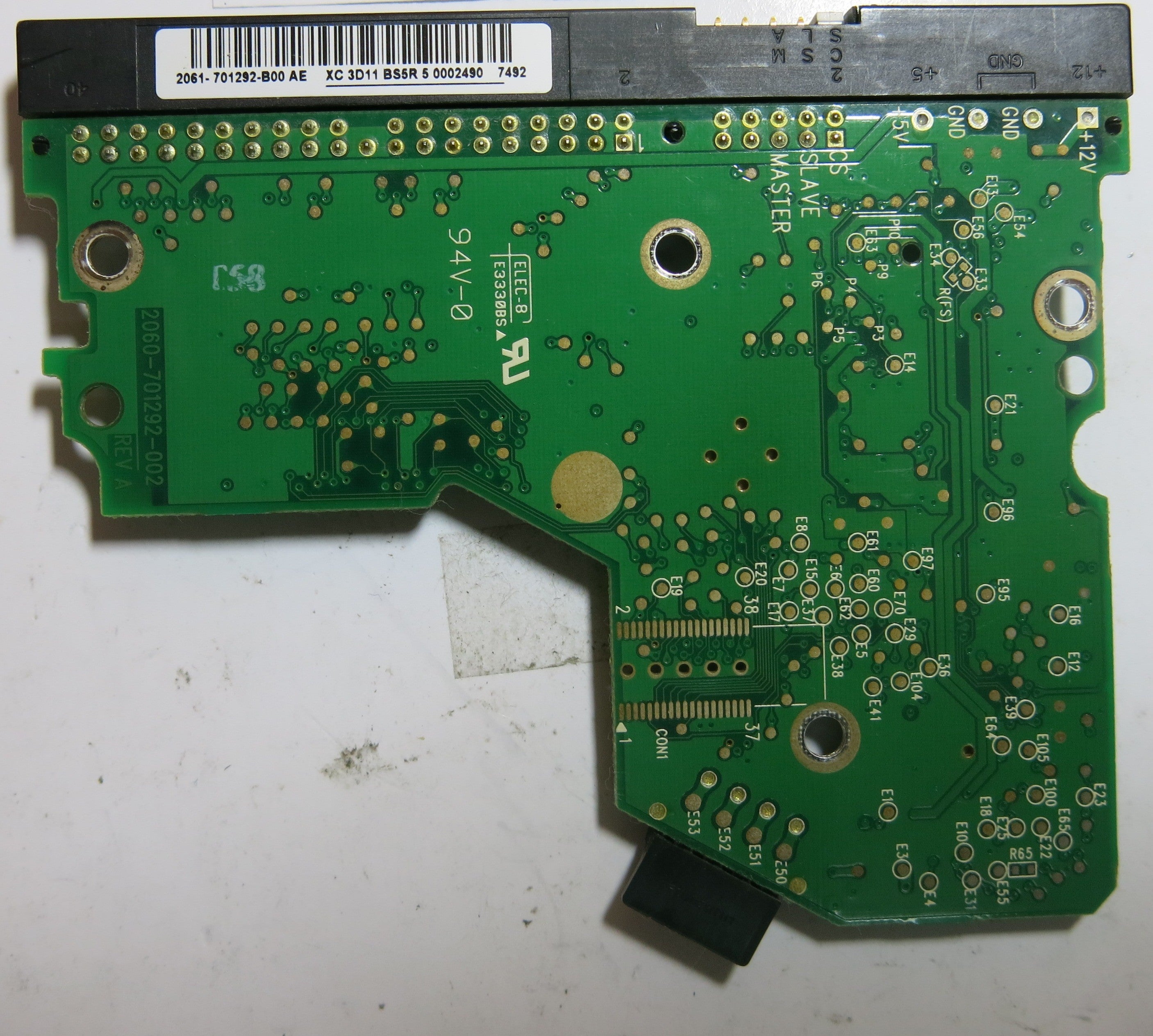 WESTERN DIGITAL WD1600BB-56RDA0 2060-701292 002 REV A PCB