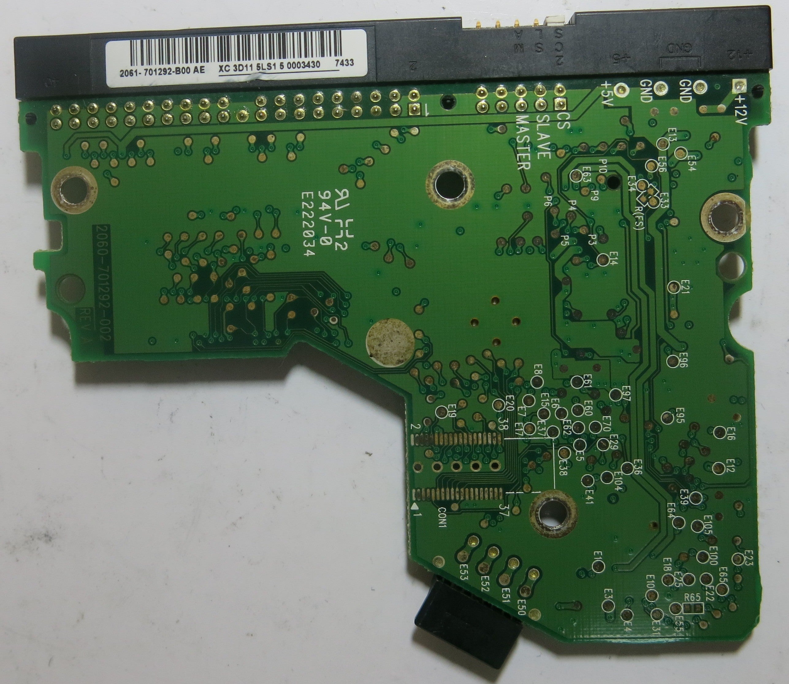 WESTERN DIGITAL WD1600BB-56RDA0 2060-701292-002 REV A PCB