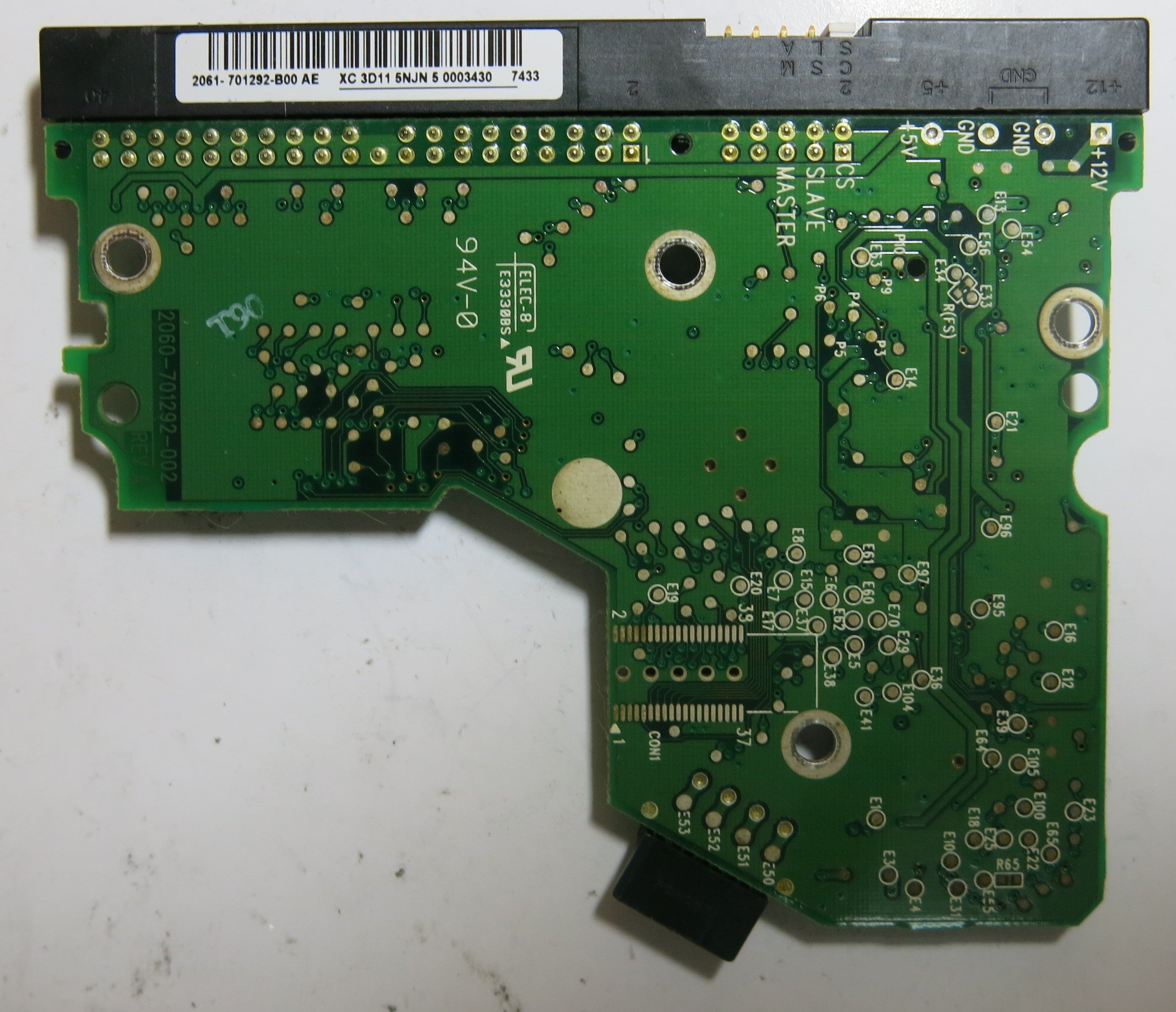 WESTERN DIGITAL WD1600BB-56RDA0 2060-701292-002 REV A PCB