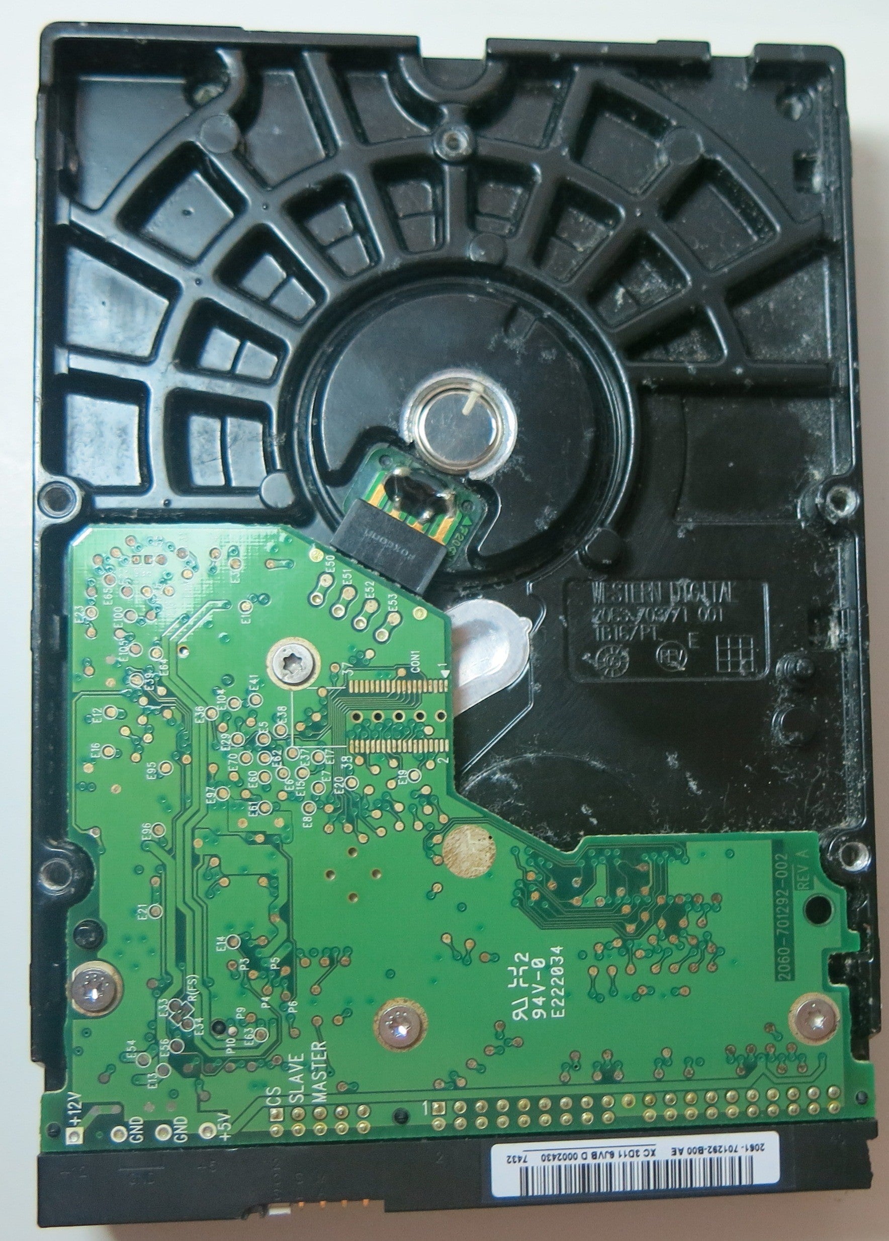 WD1600BB-56RDA0 PCB: 2060-701292-002 REV A SERIAL NUMBER: WMANM7825753 DCM DSBANTJAA 160GB