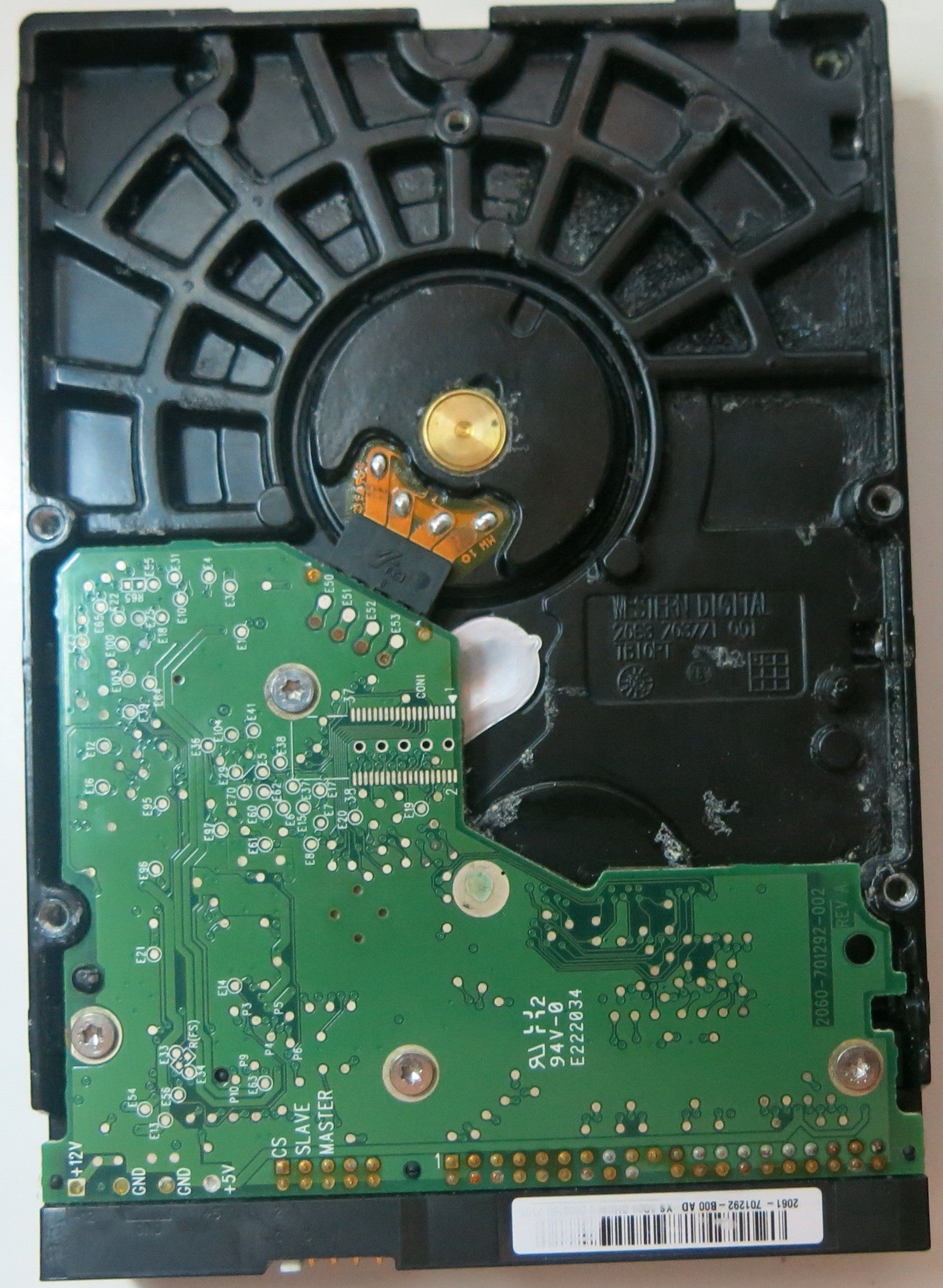 WD1600BB-56RDA0 PCB: 2060-701292-002 REV A SERIAL NUMBER: WMANM6409059 DCM HSBHYTJAH 160GB