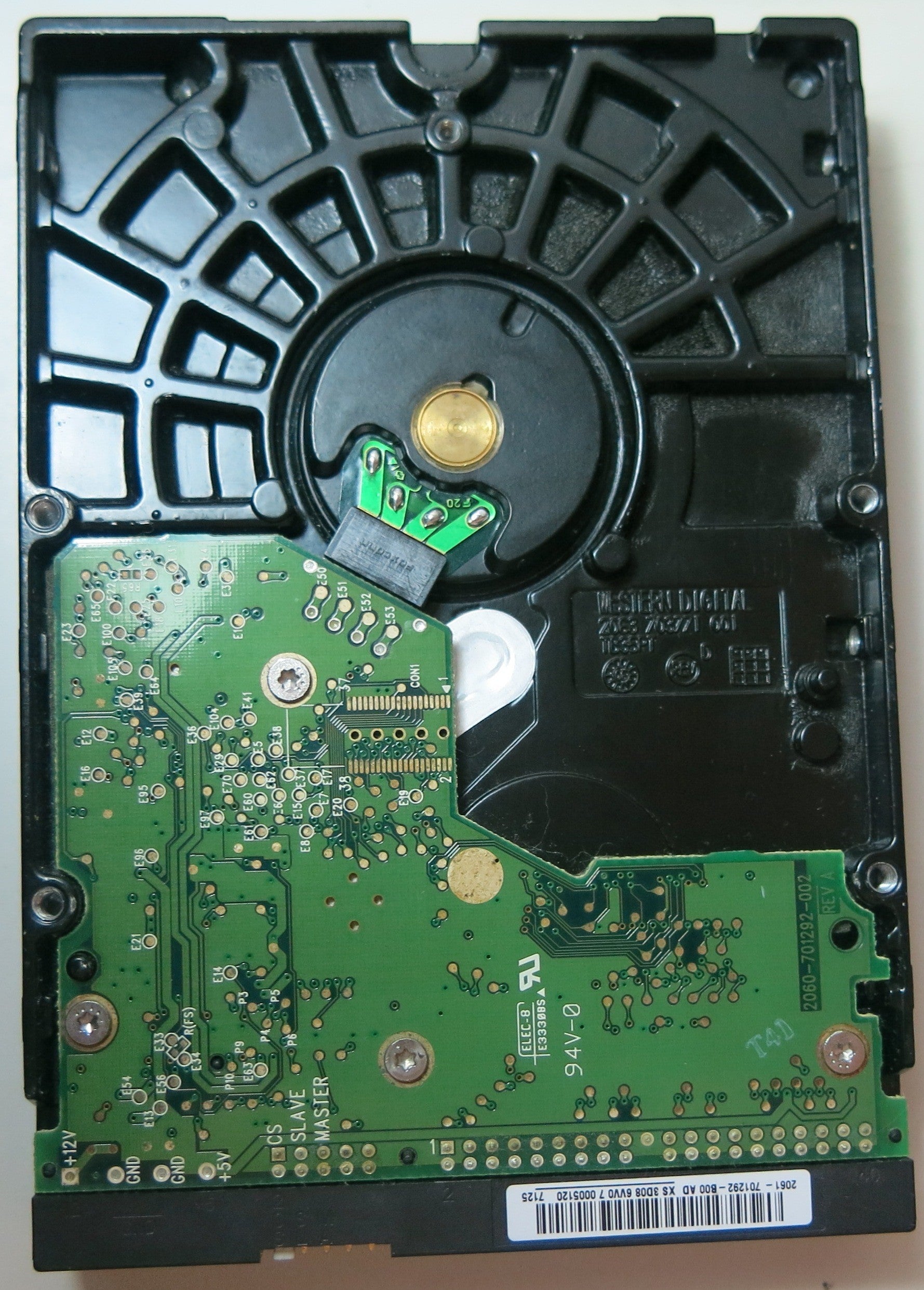 WD1600BB-56RDA0 PCB: 2060-701292-002 REV A SERIAL NUMBER: WMANM6158474 DCM HSCHNTJCH 160GB