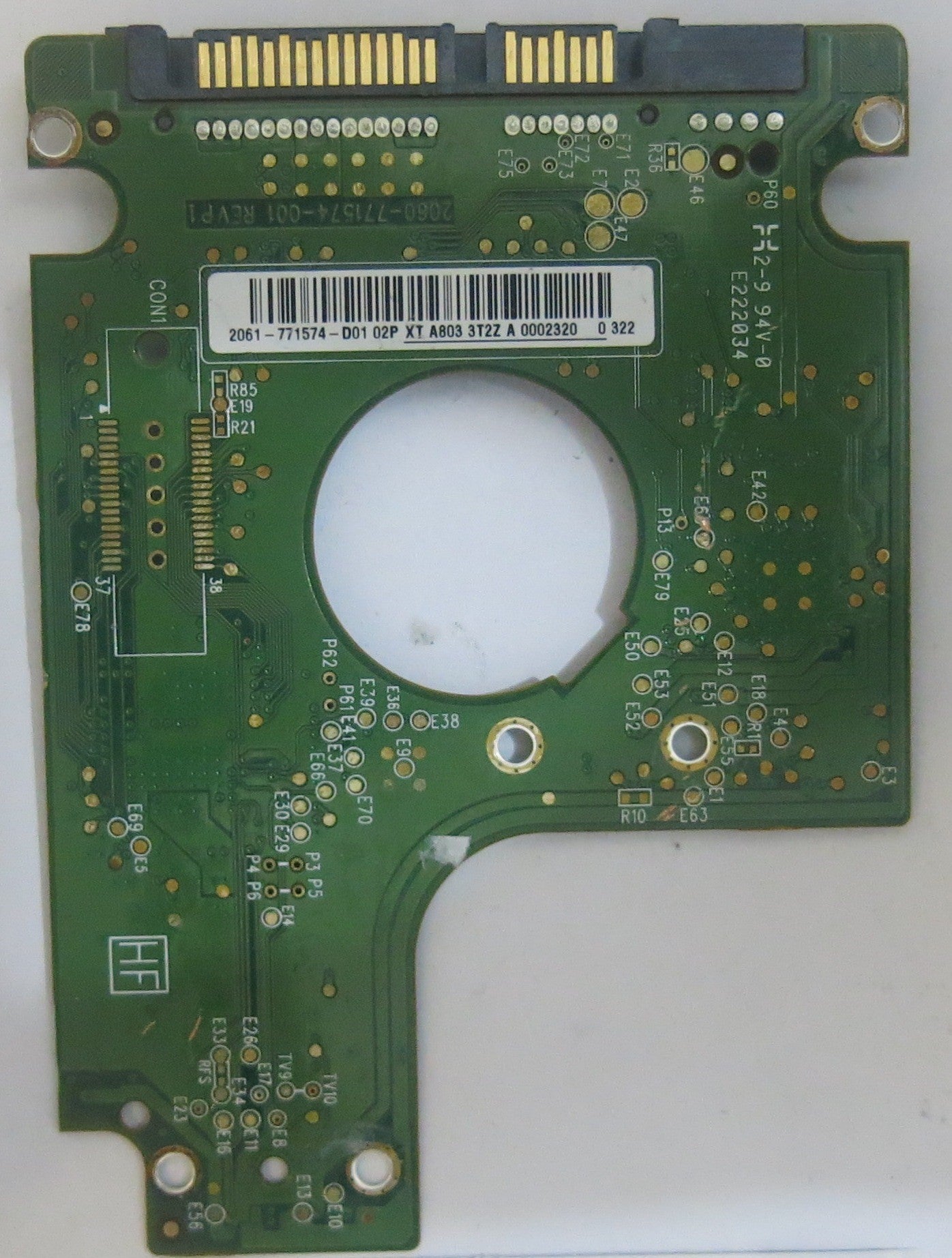 WESTERN DIGITAL WD1600BEKT-00F3T0 2060-771574-001 REV A PCB