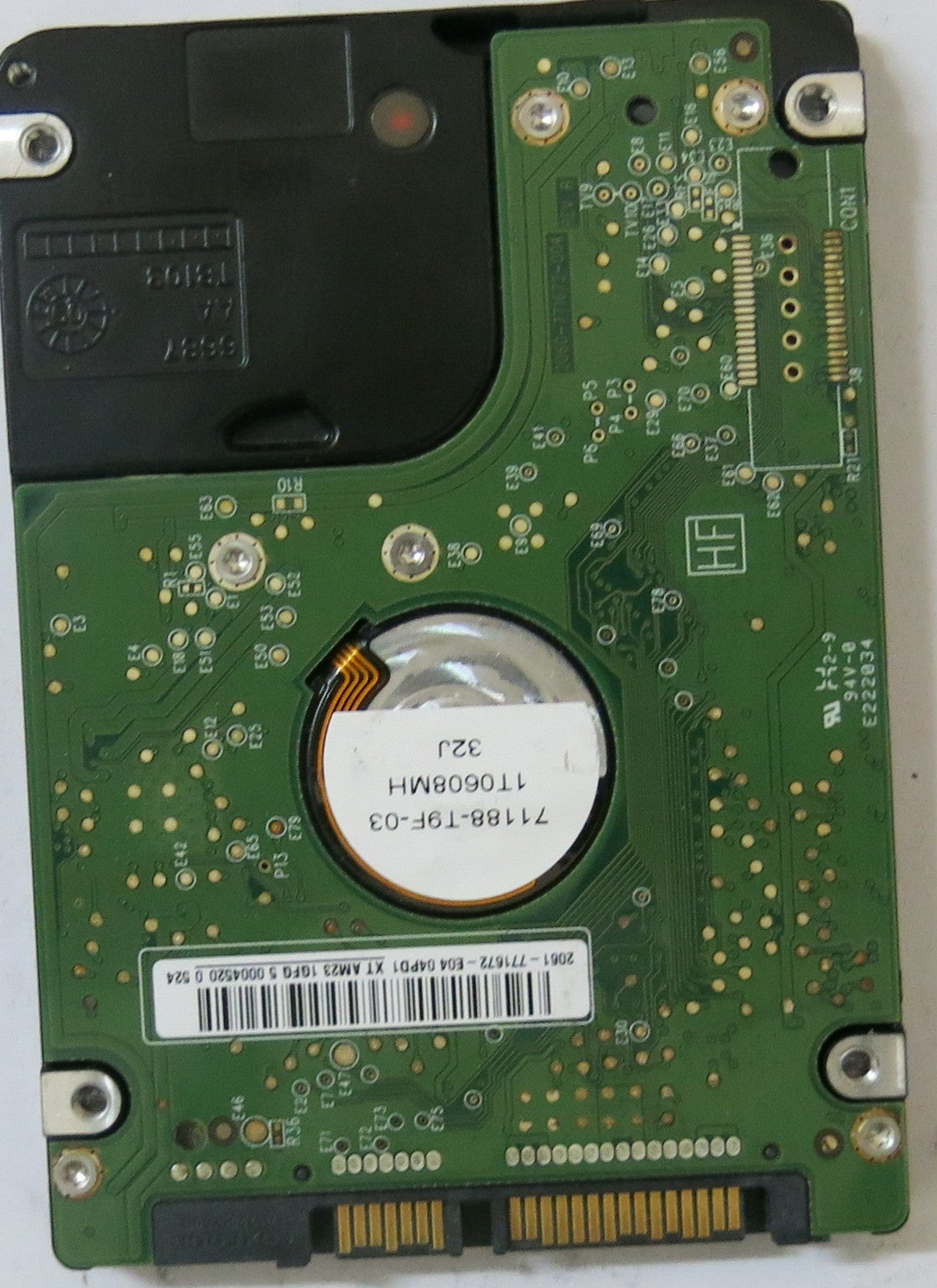WD1600BEKT-60A25T1 , PCB: 2060-771672-004 REV A, SERIAL NUMBER: WX21A60U4138, FW HECTJHNB, 160-GB
