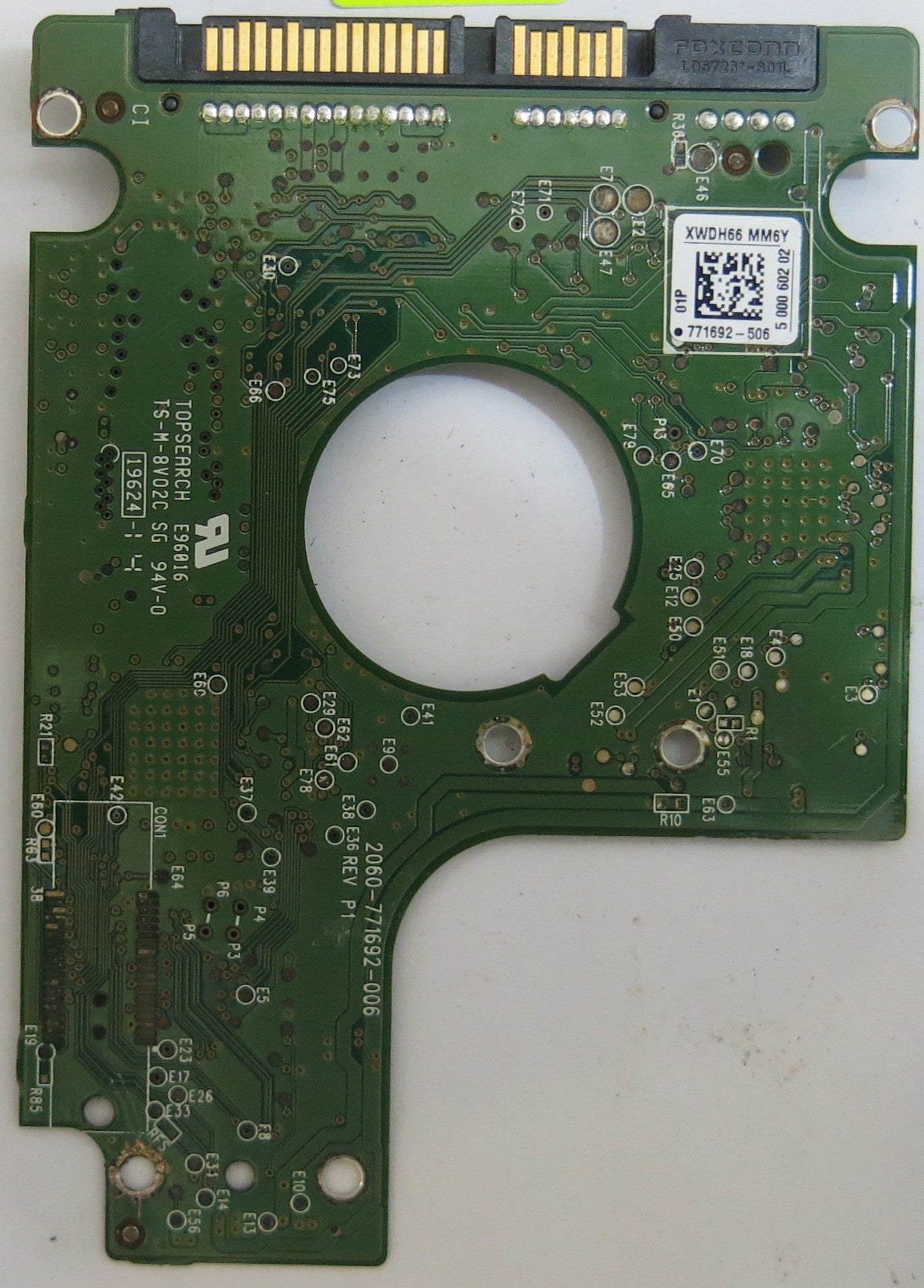 WESTERN DIGITAL WD1600BEKT-66PVMTO 2060-771692-006 REV P1 PCB