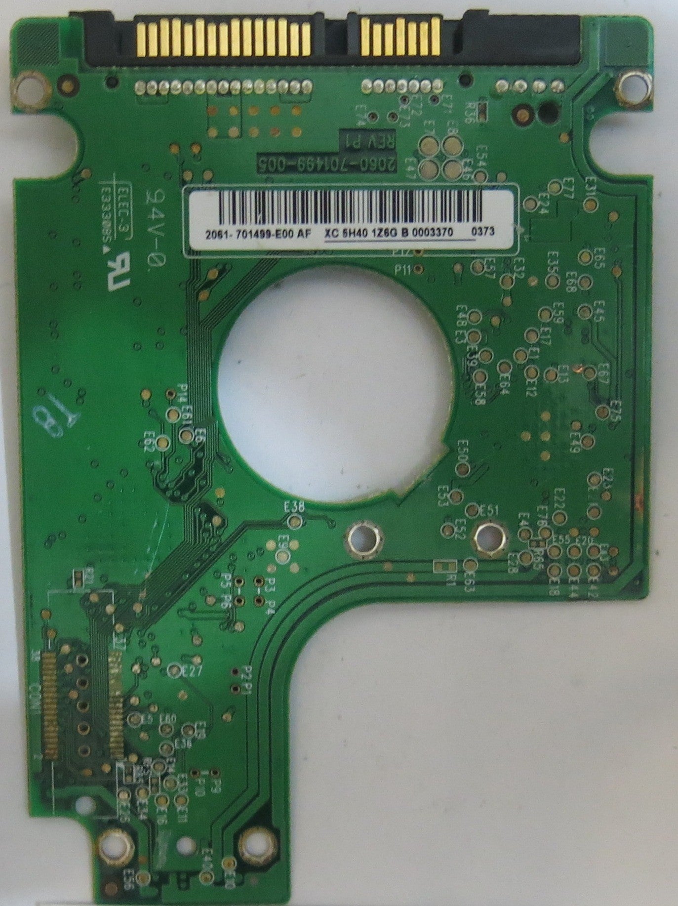 WESTERN DIGITAL WD1600BEVS-08VAT2 2060-701499-005 REV P1 PCB