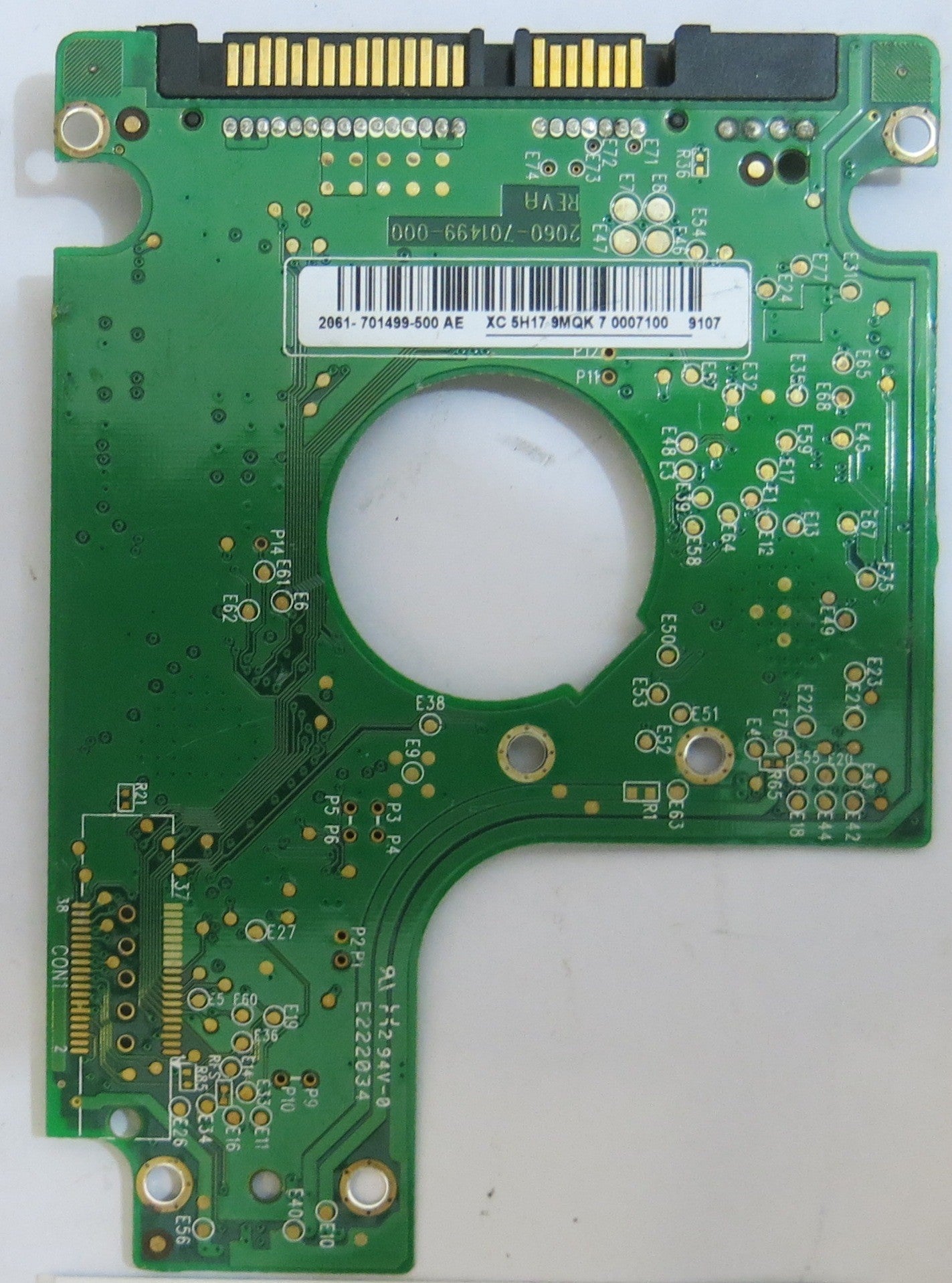 WESTERN DIGITAL WD1600BEVS-26VAT0 2060-701499-000 REV A PCB