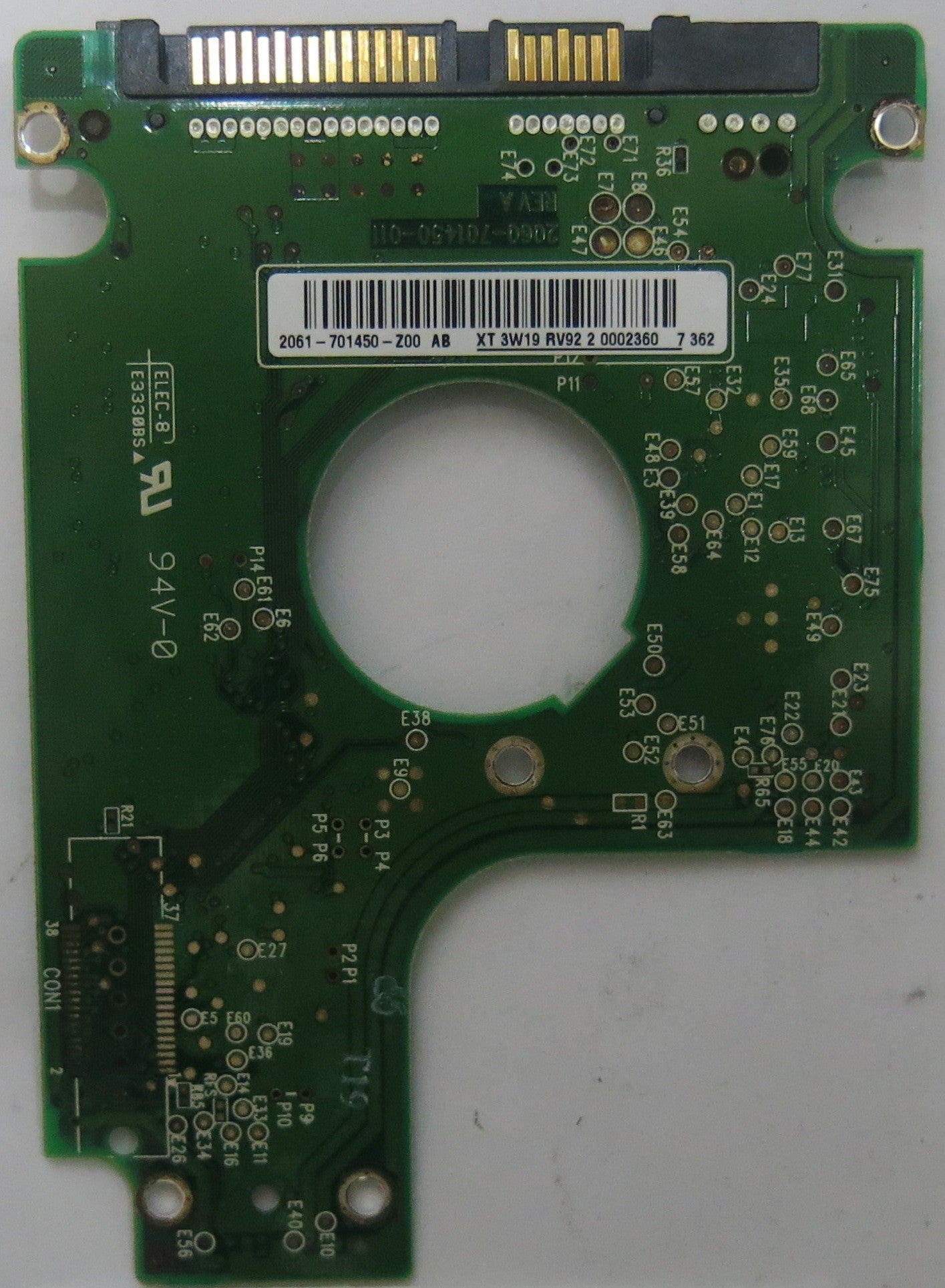 WESTERN DIGITAL WD1600BEVS-60RST0 2060-701450-011 REV A PCB