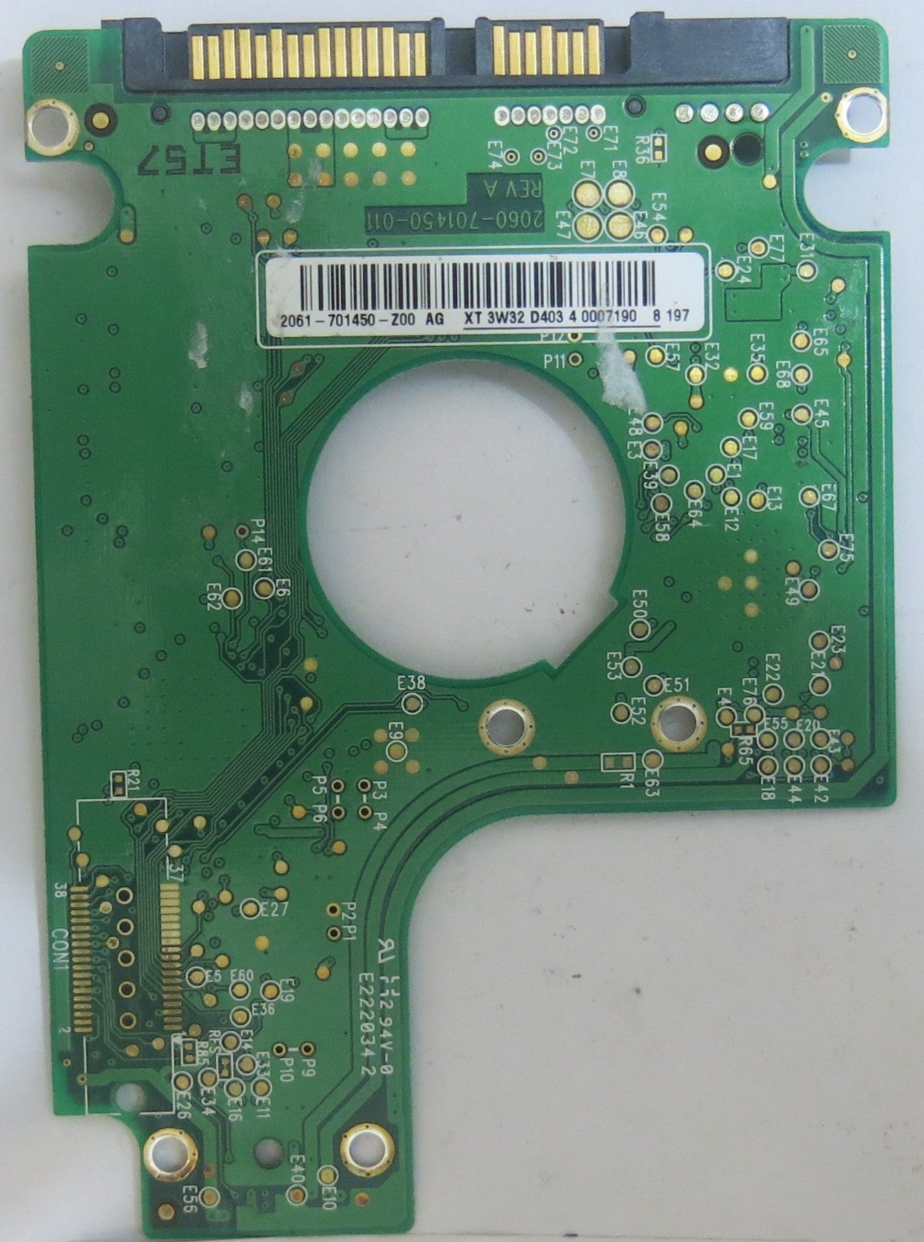WESTERN DIGITAL WD1600BEVS-60RST0 2060-701450-011 REV A PCB