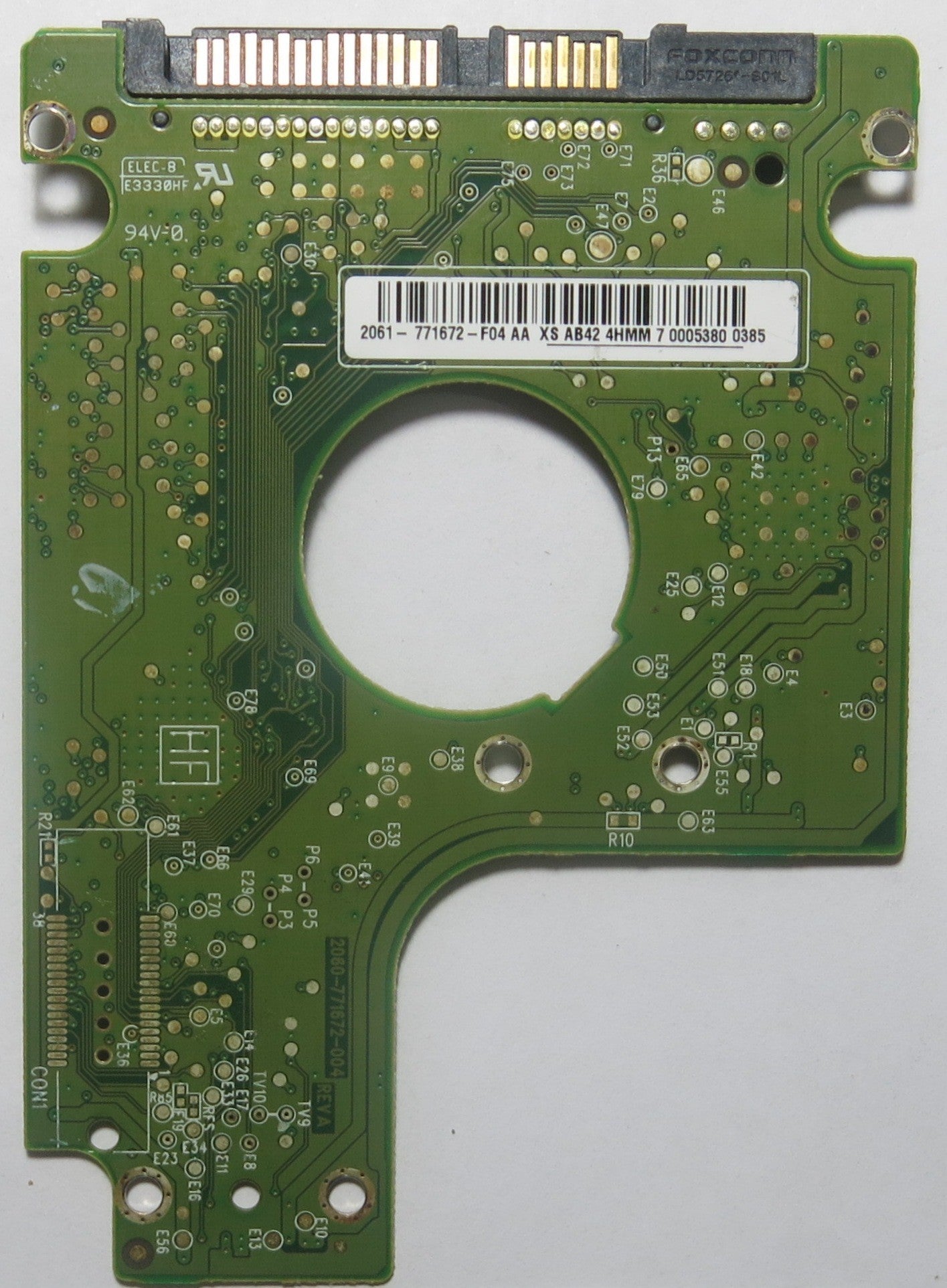 WESTERN DIGITAL WD1600BEVT-00A23T0 2060771672-004 REV A PCB