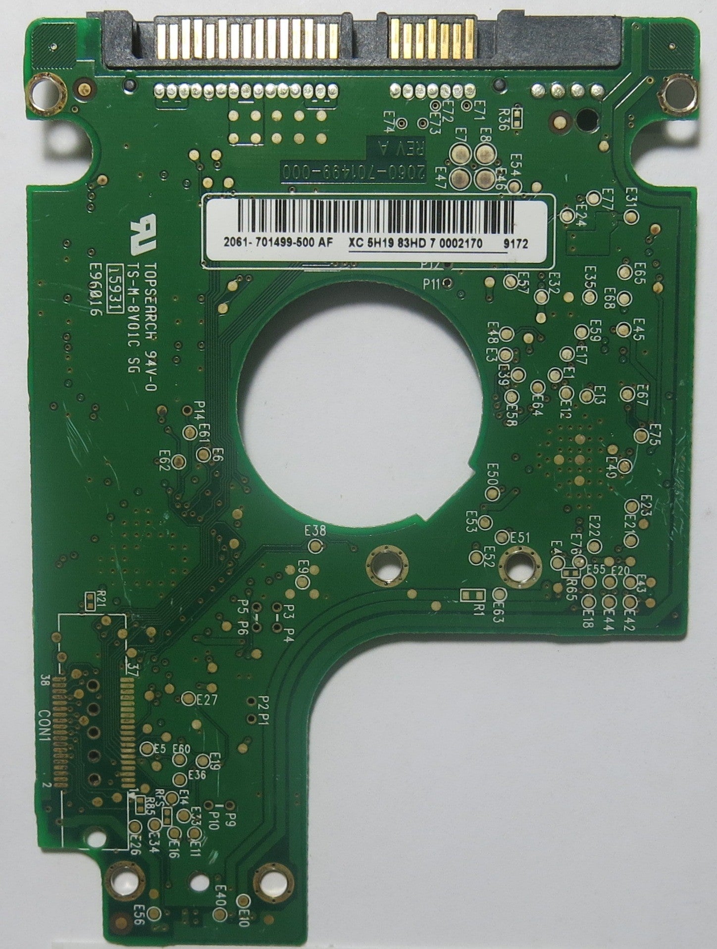 WESTERN DIGITAL WD1600BEVT-22ZCT0 2060-701499-000 REV A PCB