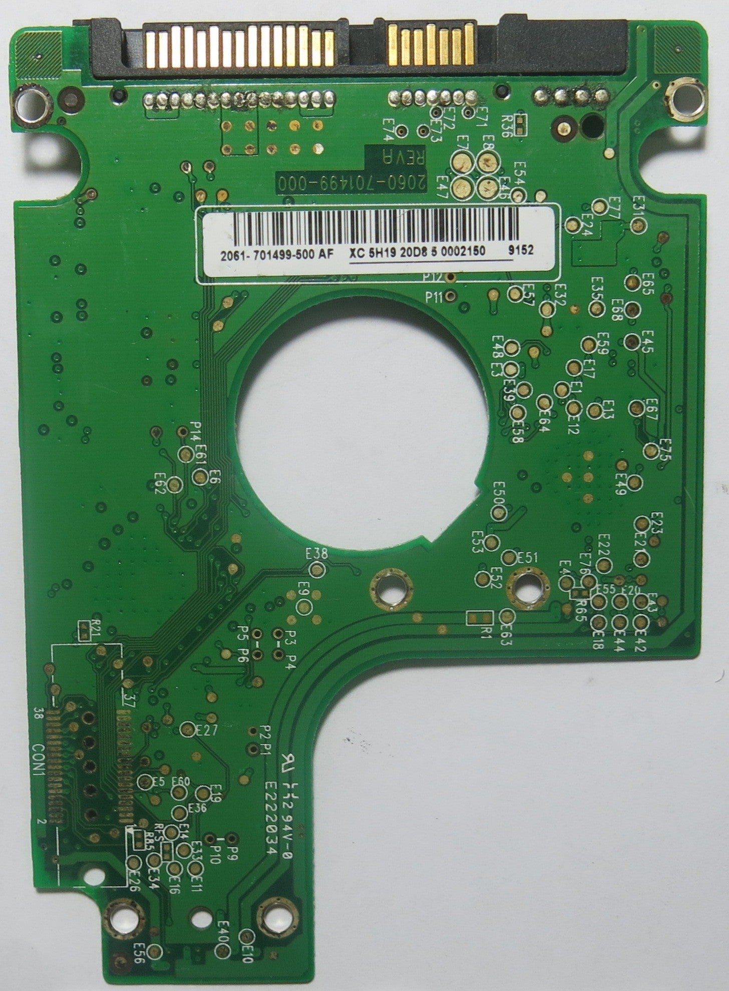 WESTERN DIGITAL WD1600BEVT-22ZCT0 2060-701499-000 REV A PCB