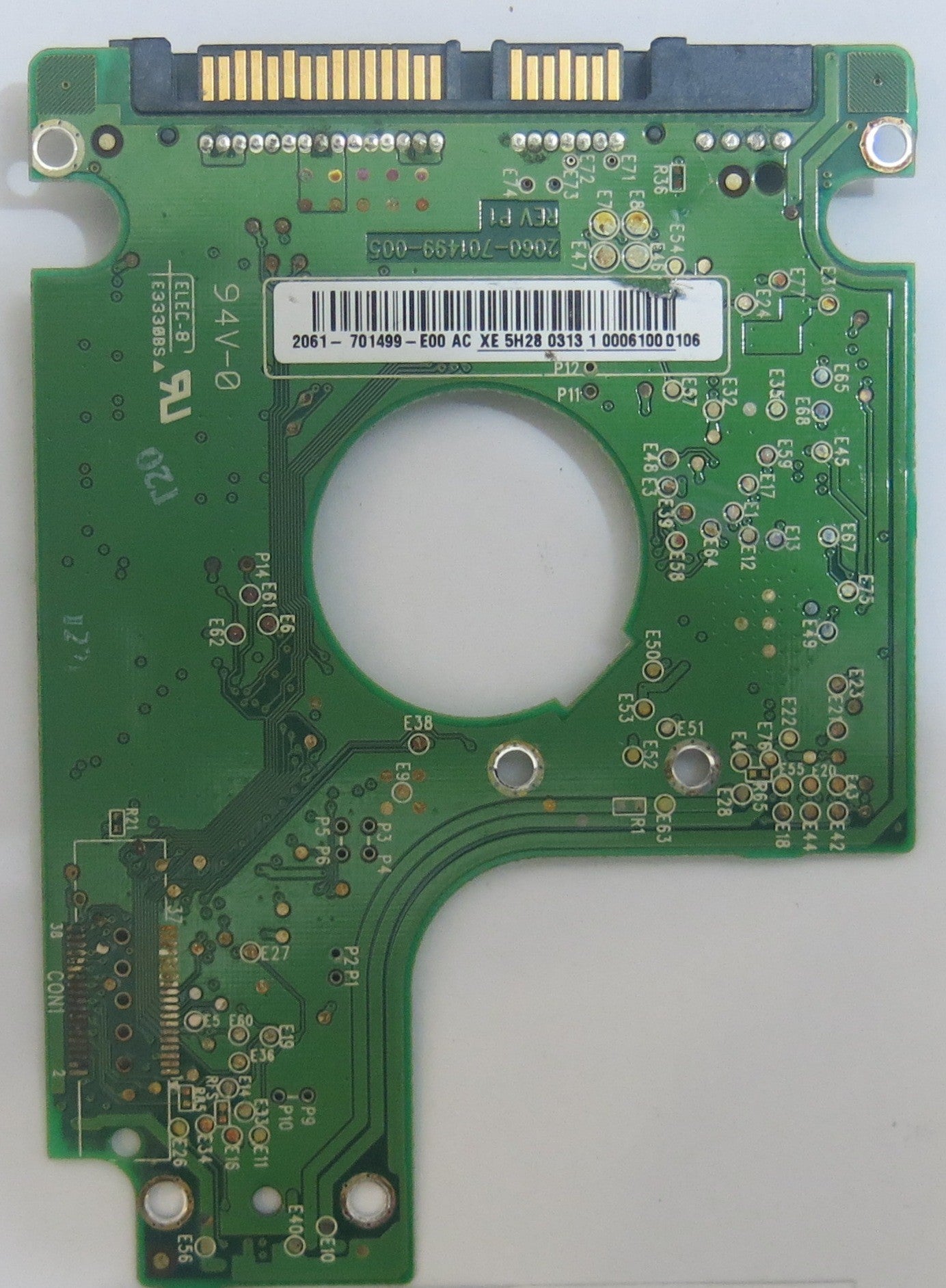 WESTERN DIGITAL WD1600BEVT-60ZCT1 2060-701499-005 REV P1 PCB