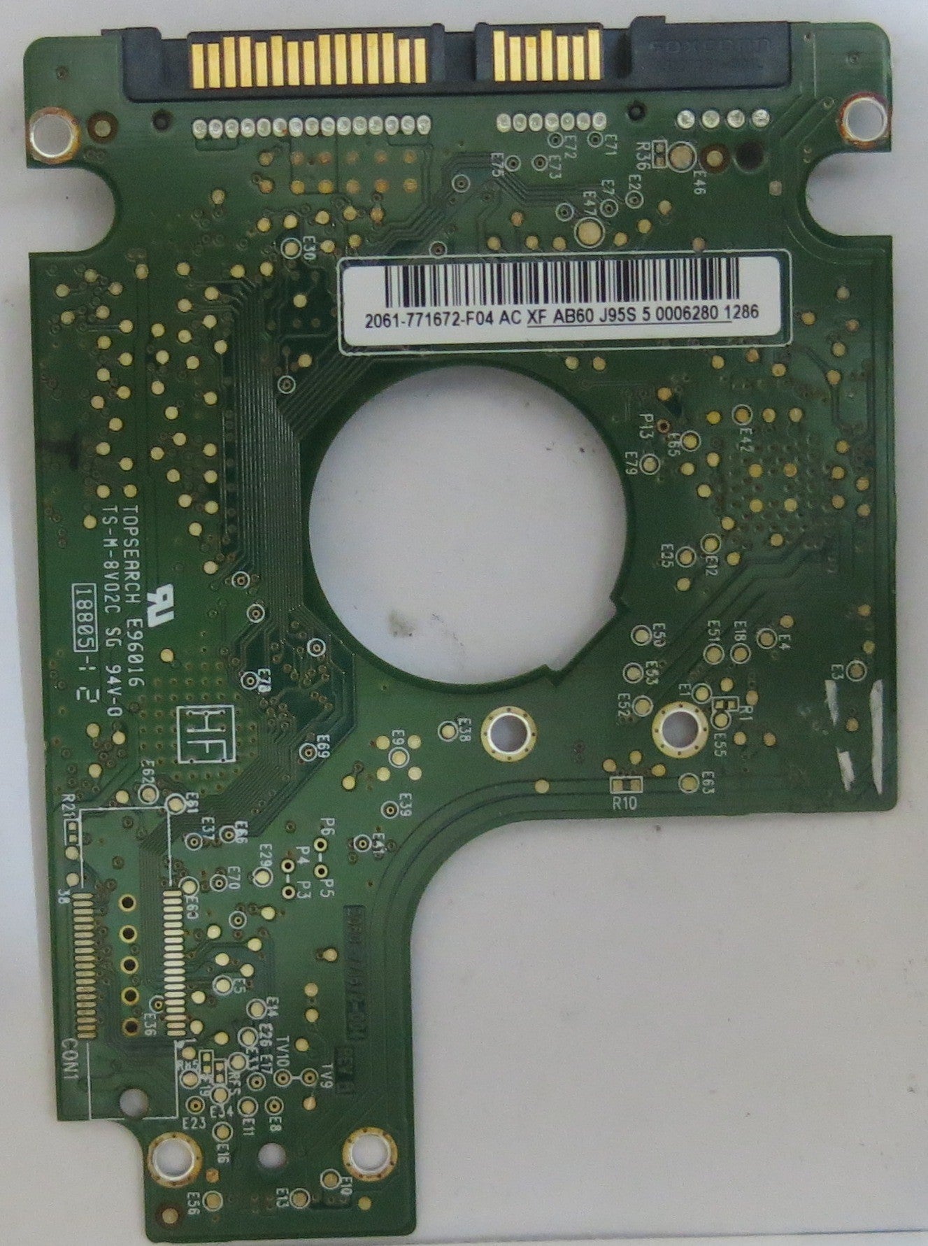 WESTERN DIGITAL WD1600BEVT-75A23T0 2060-771672 004-REV A PCB