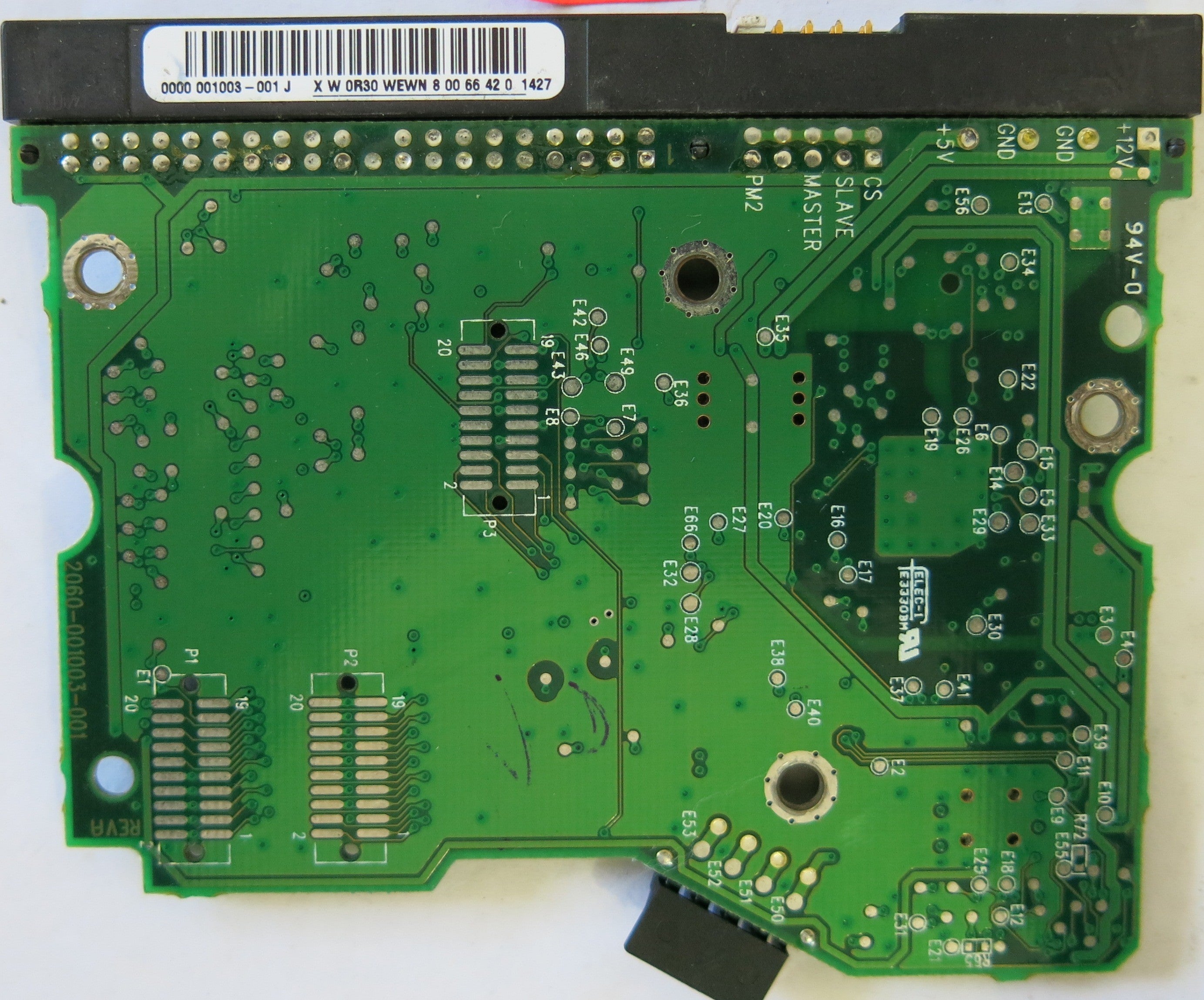WESTERN DIGITAL WD200BB-60AUA1 2060-001003-001 REV A PCB