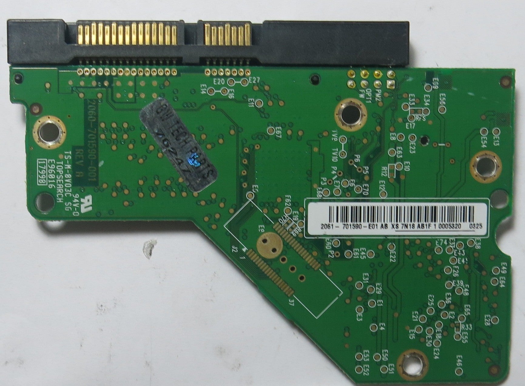 WESTERN DIGITAL WD2500AAKX-08ERMA0 DCM HARNHT2CHB 2060-701590-001 REV A PCB