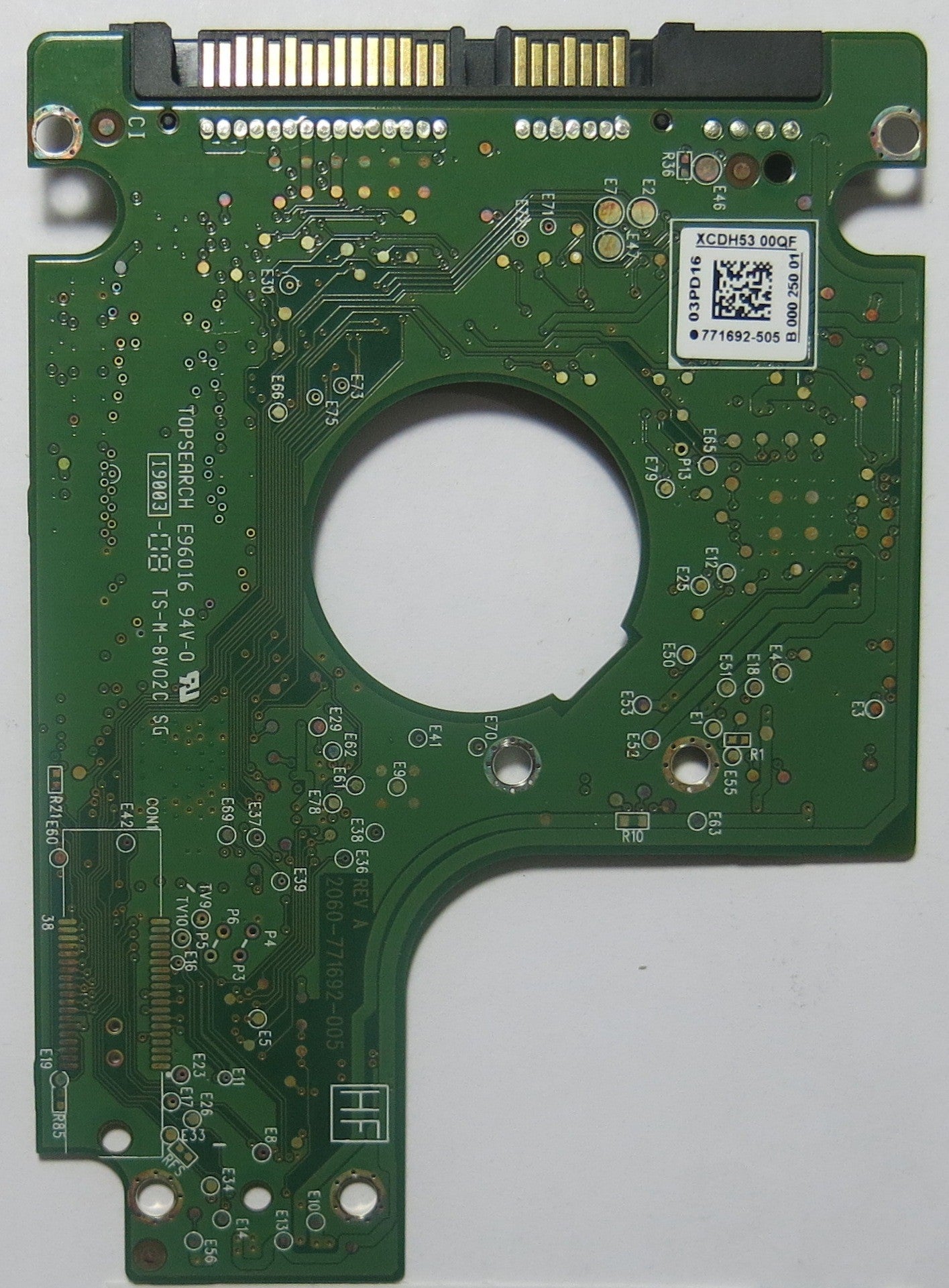 WESTERN DIGITAL WD2500BEKT-66PVMT0 2060-771692-005 REV A PCB