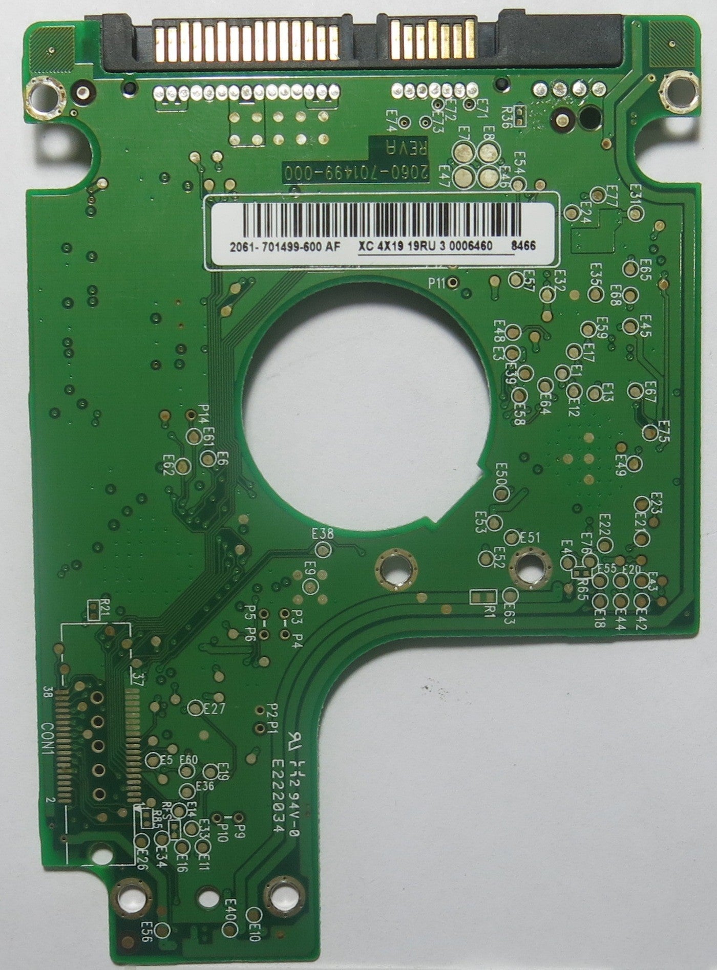 WESTERN DIGITAL WD2500BEVS 2060-701499-000 REV A PCB