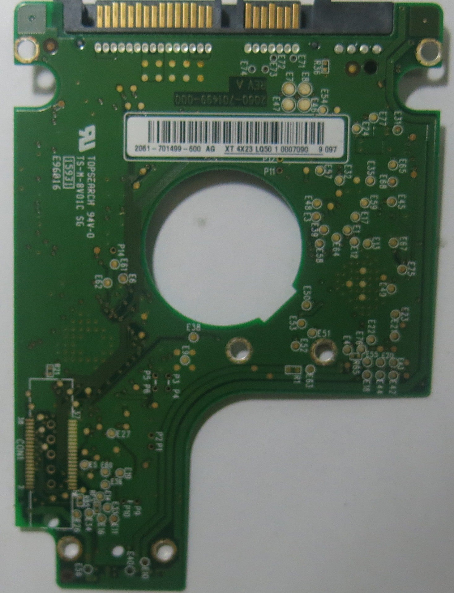 WESTERN DIGITAL WD2500BEVS-26UST0 2060-701499-000 REV A PCB