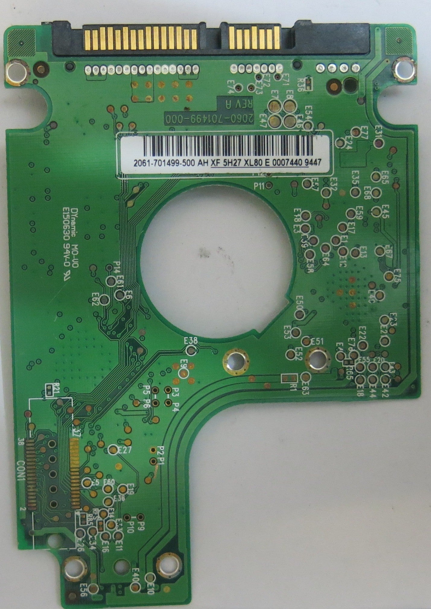 WESTERN DIGITAL WD2500BEVS-26VAT0 2060-701499-000 RE A PCB