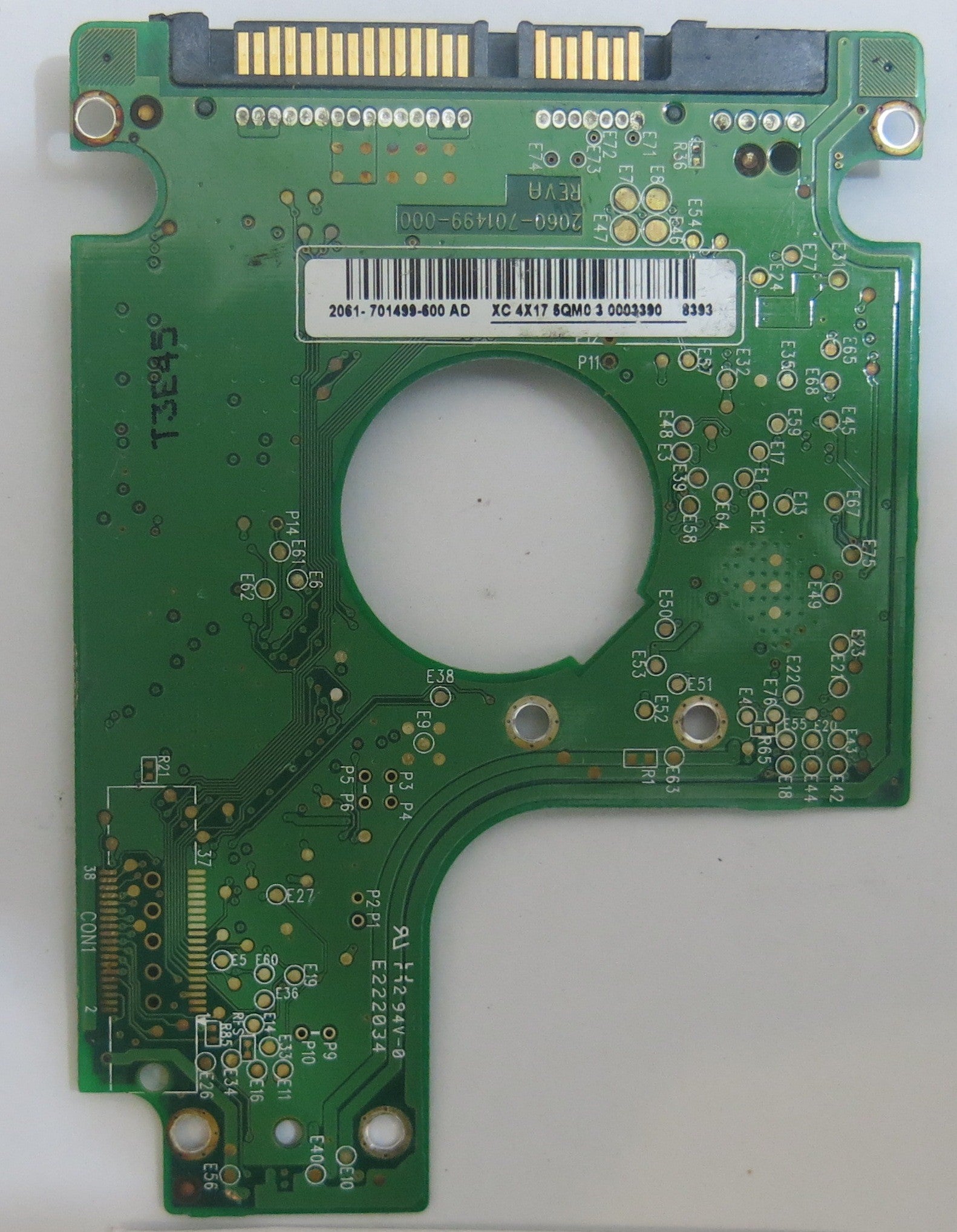 WESTERN DIGITAL WD2500BEVS-60UST0 2060-701499-000 REV A PCB