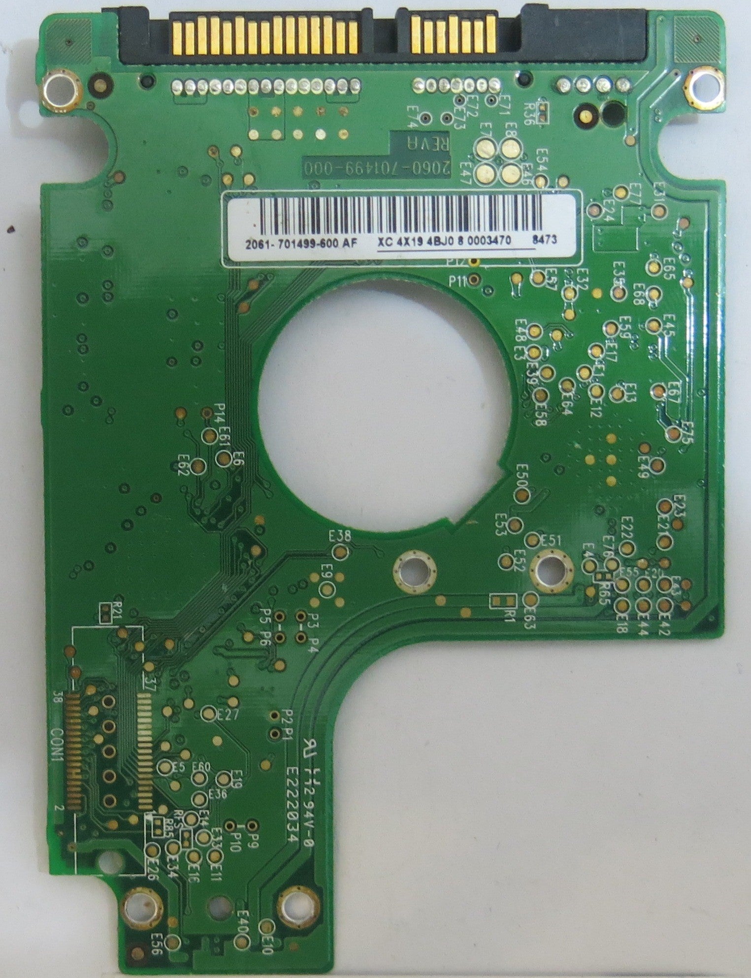 WESTERN DIGITAL WD2500BEVS-75UST0 2060-701499-000 REV A PCB