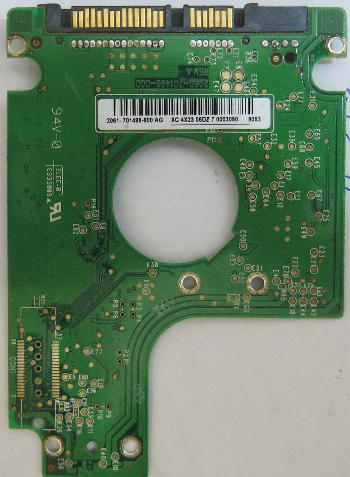 WESTERN DIGITAL WD2500BEVS-75UST0 2060-701499-000 REV A PCB