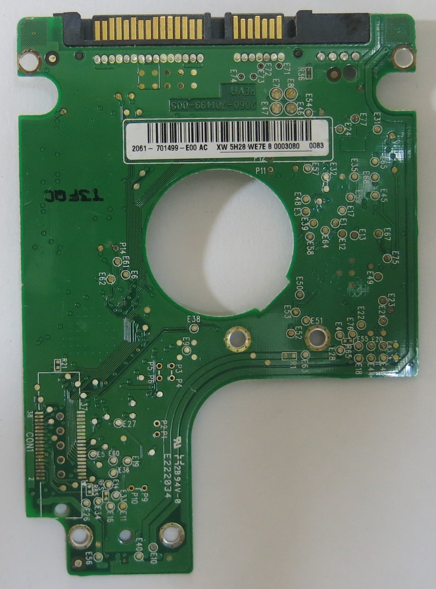 WESTERN DIGITAL WD2500BEVT-00ZCT0 2060-701499-005 REV A PCB