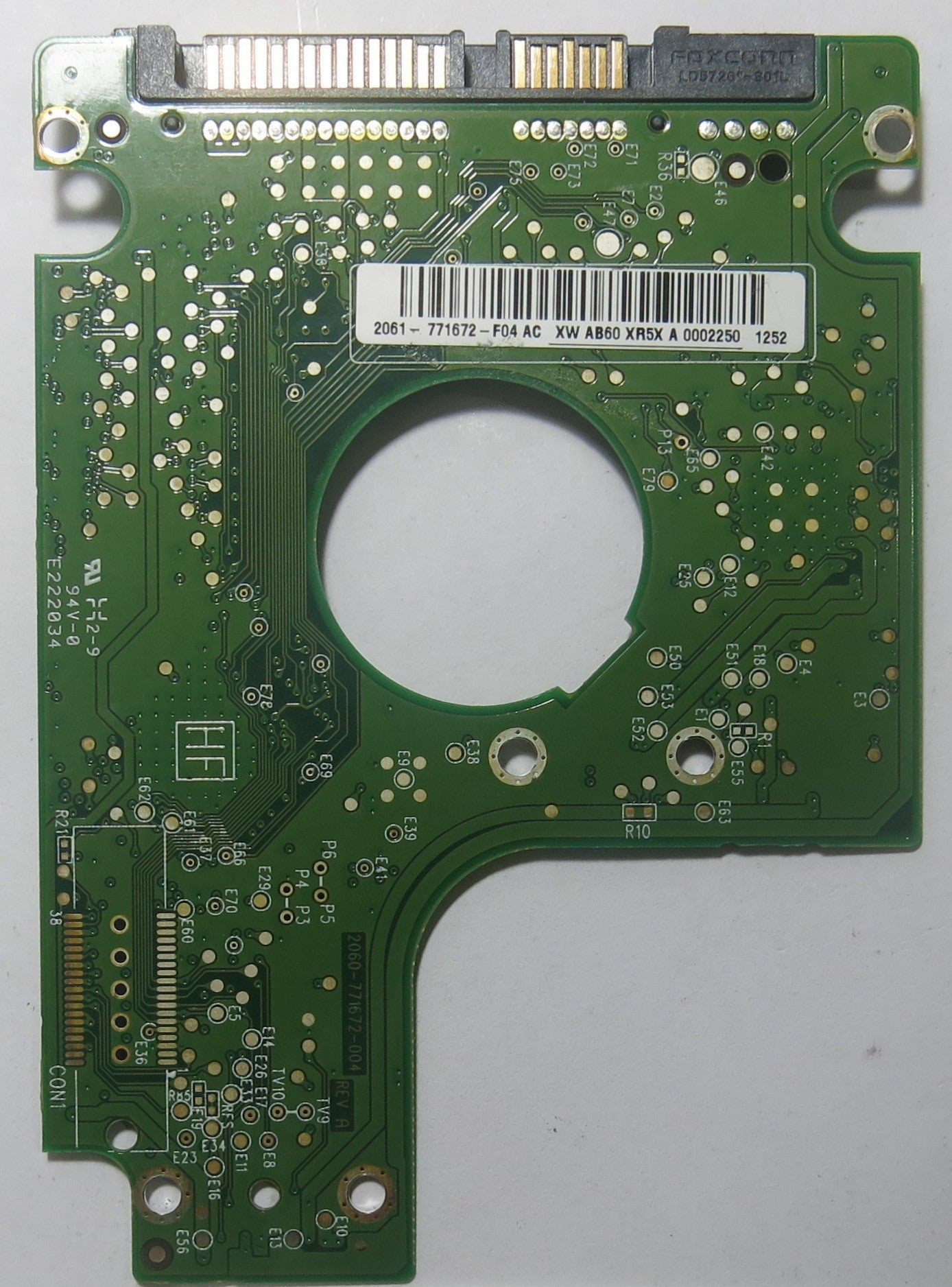WESTERN DIGITAL WD2500BEVT-22A23T0 2060-771672-004 REV A PCB